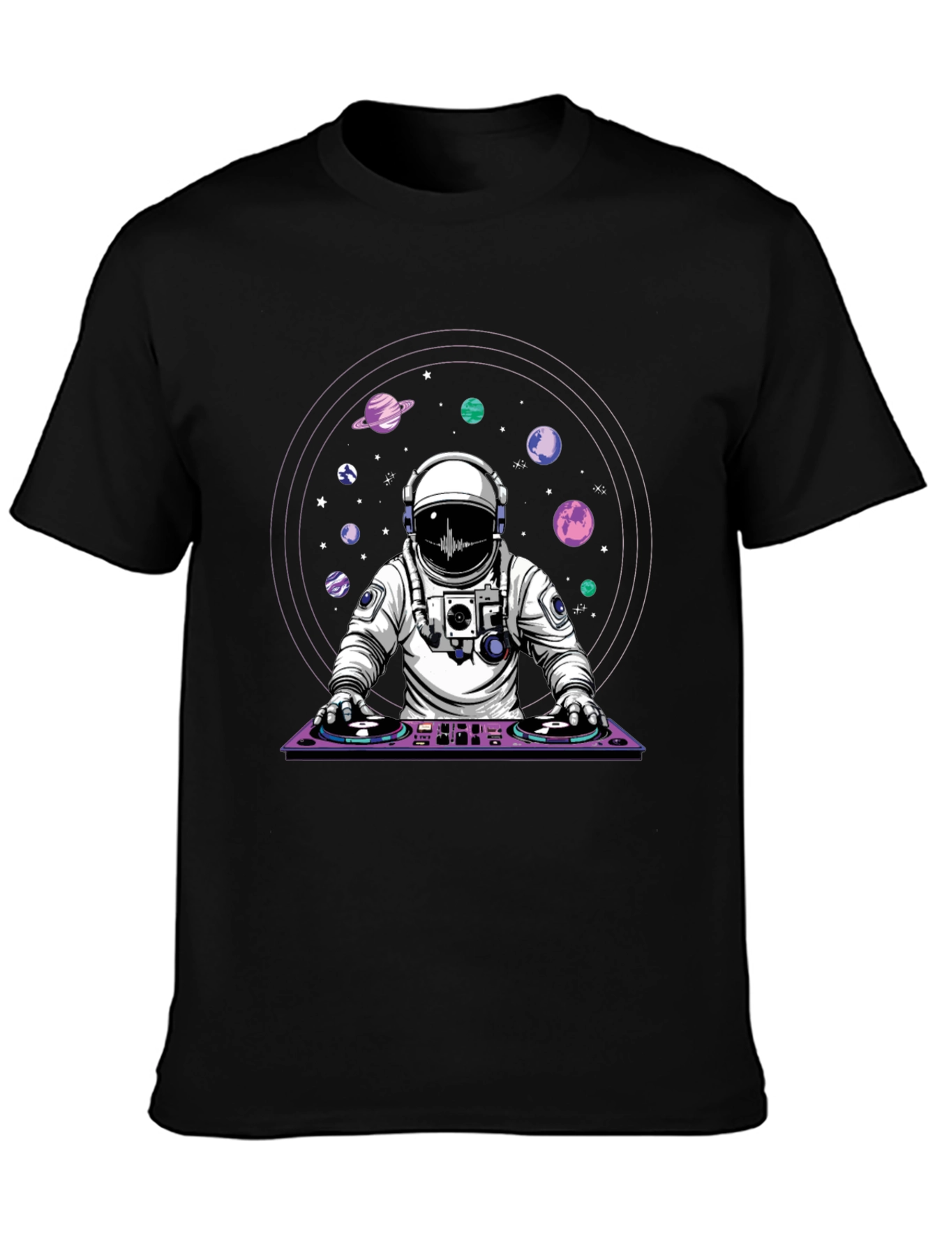 Astronaut DJ Graphic T-Shirt - Space Music Tee