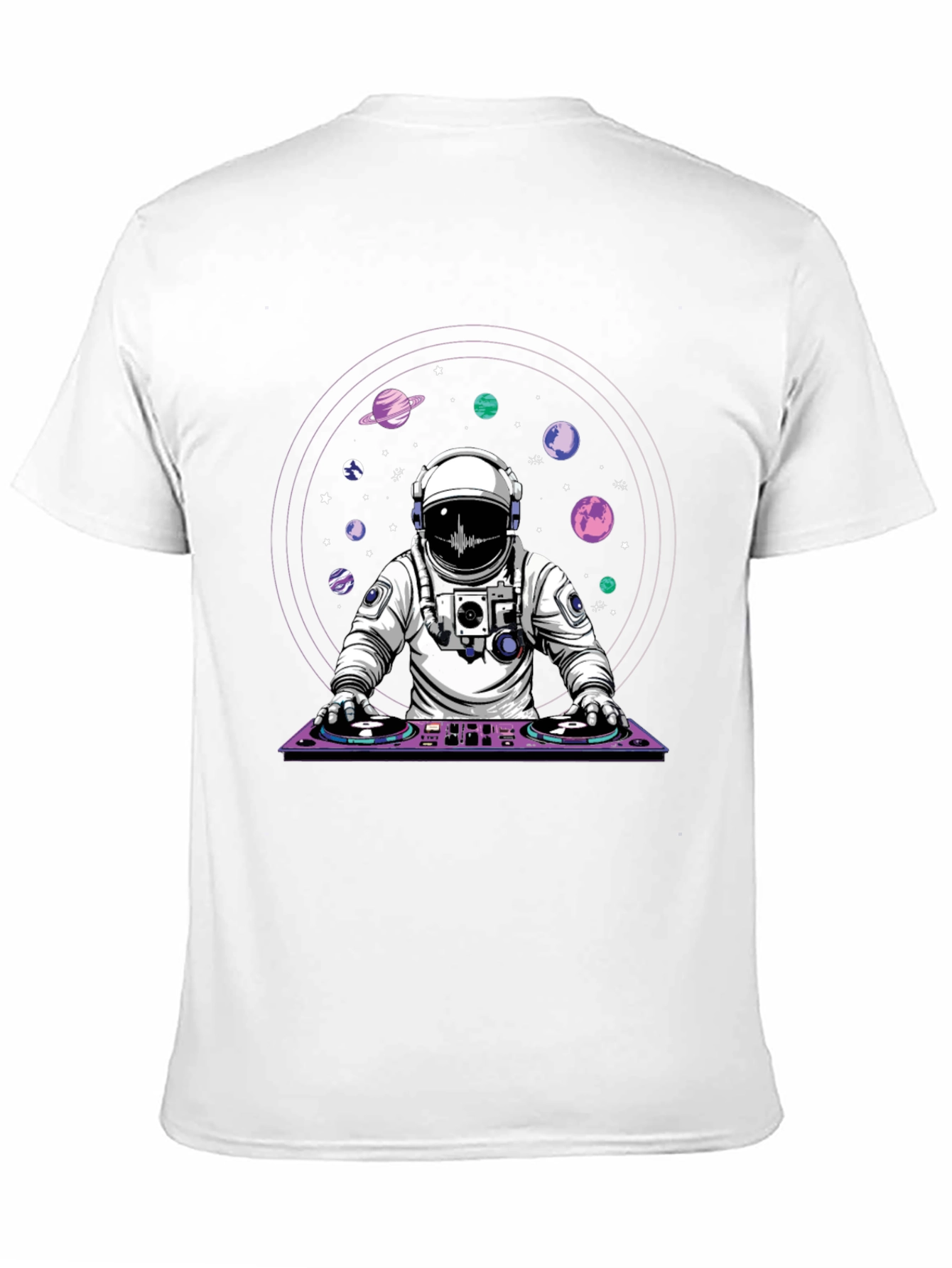 Astronaut DJ Graphic T-Shirt - Space Music Tee