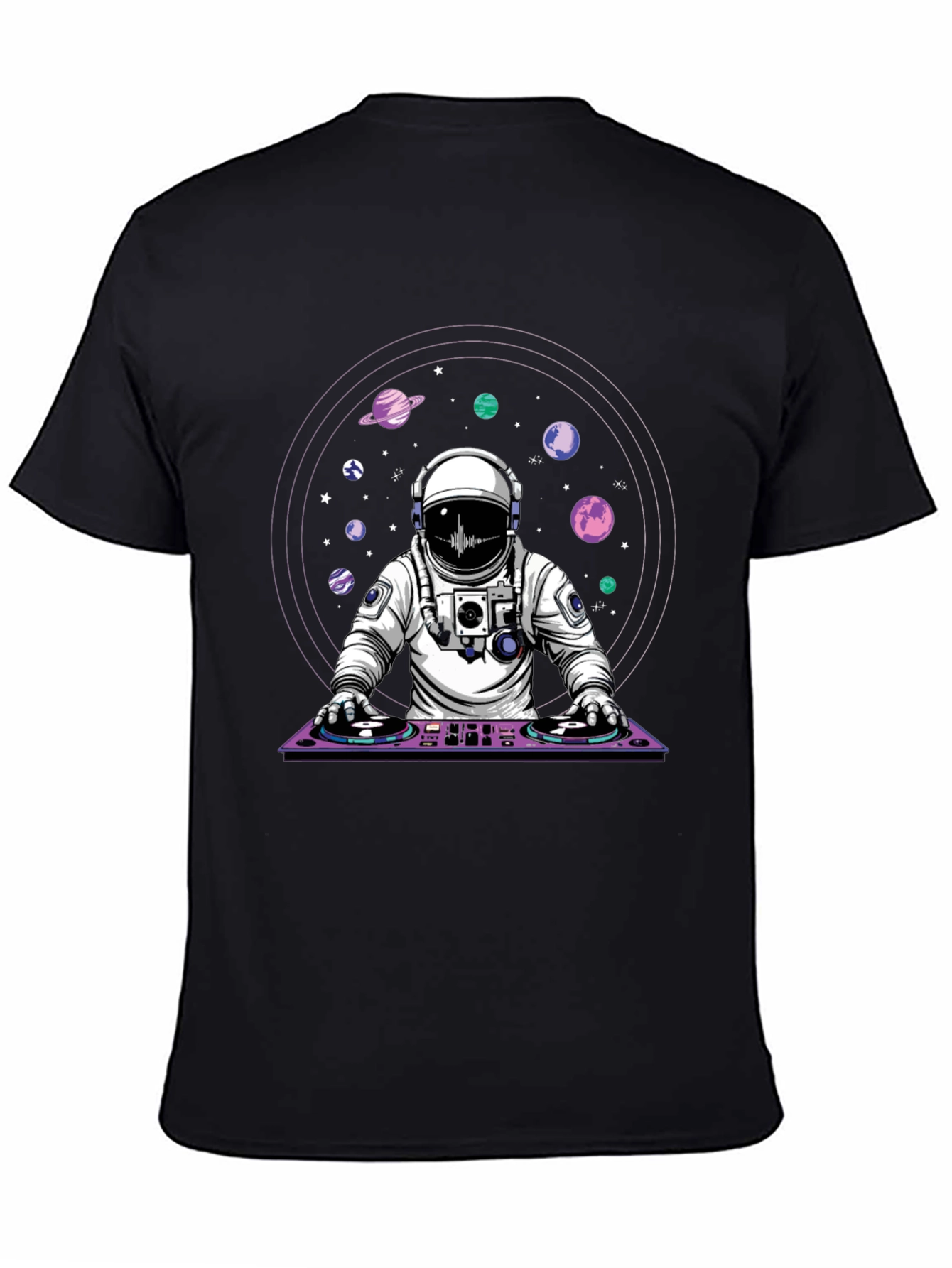Astronaut DJ Graphic T-Shirt - Space Music Tee