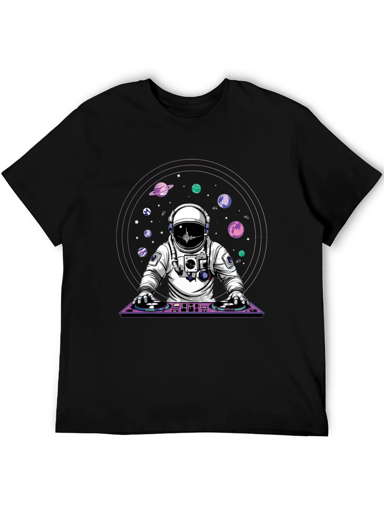 Astronaut DJ Graphic T-Shirt - Space Music Tee