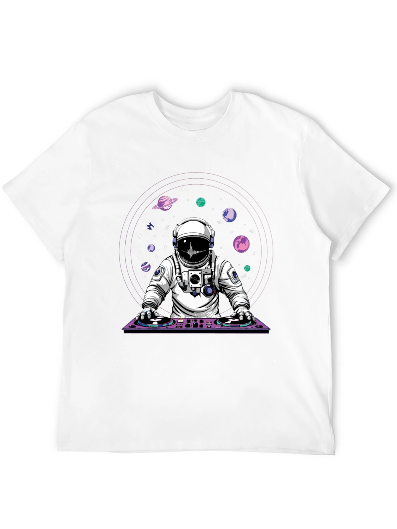 Astronaut DJ Graphic T-Shirt - Space Music Tee