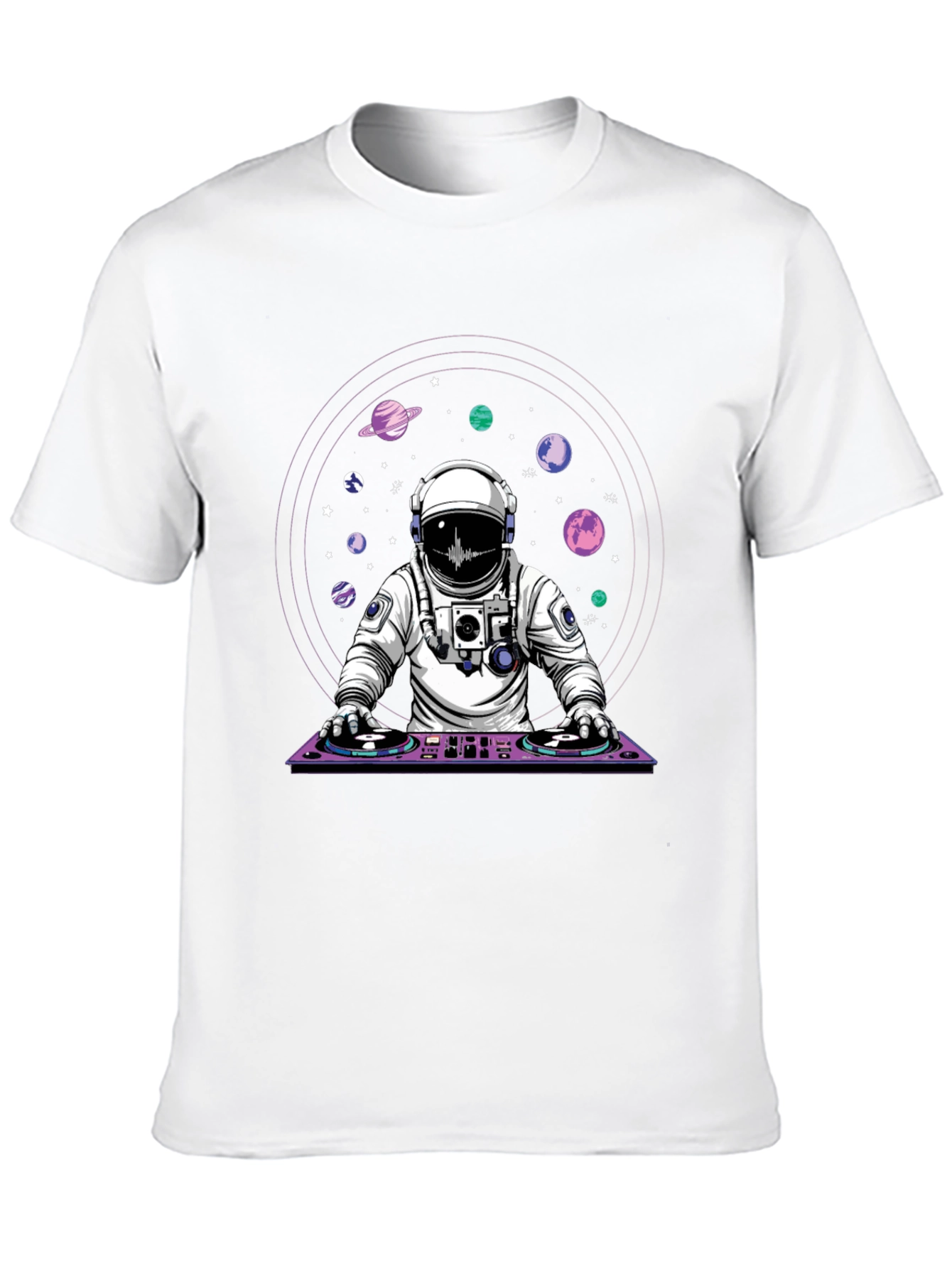 Astronaut DJ Graphic T-Shirt - Space Music Tee