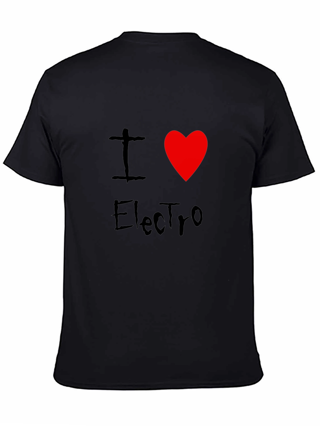 I Love Electro Black T-Shirt for Music Lovers