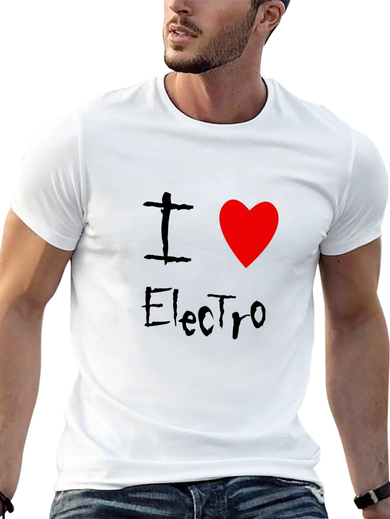 I Love Electro Black T-Shirt for Music Lovers