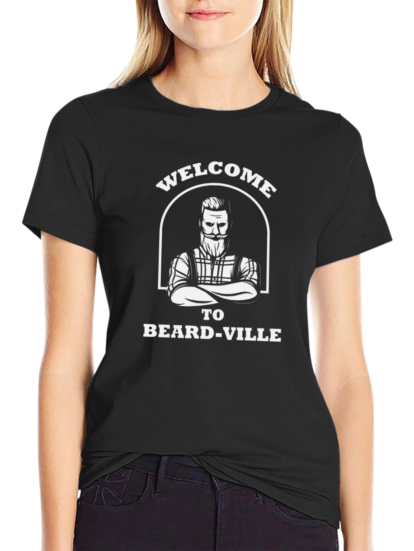 Welcome to Beard-ville Black T-Shirt