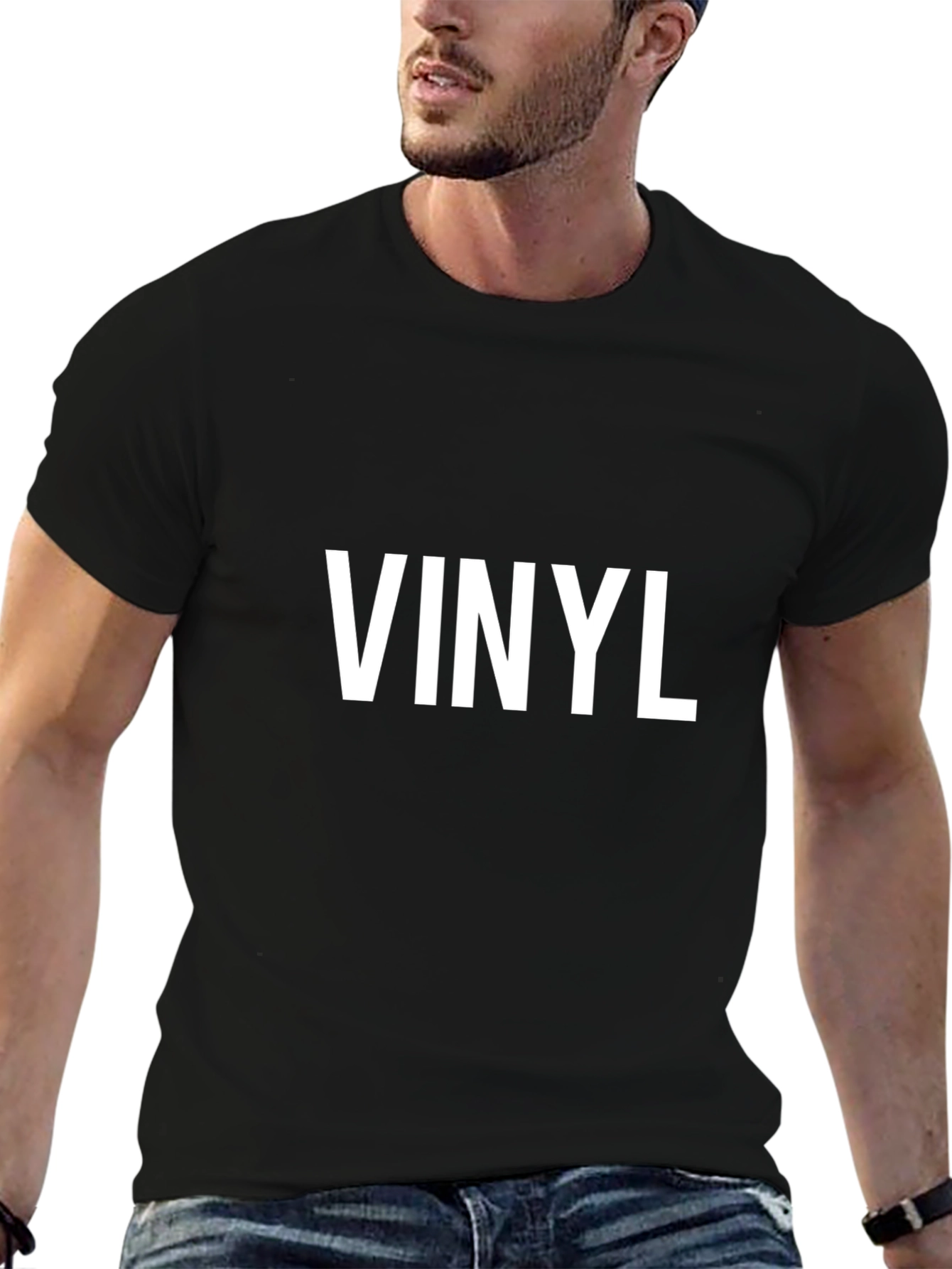 Vinyl Graphic T-Shirt - Classic Black Tee