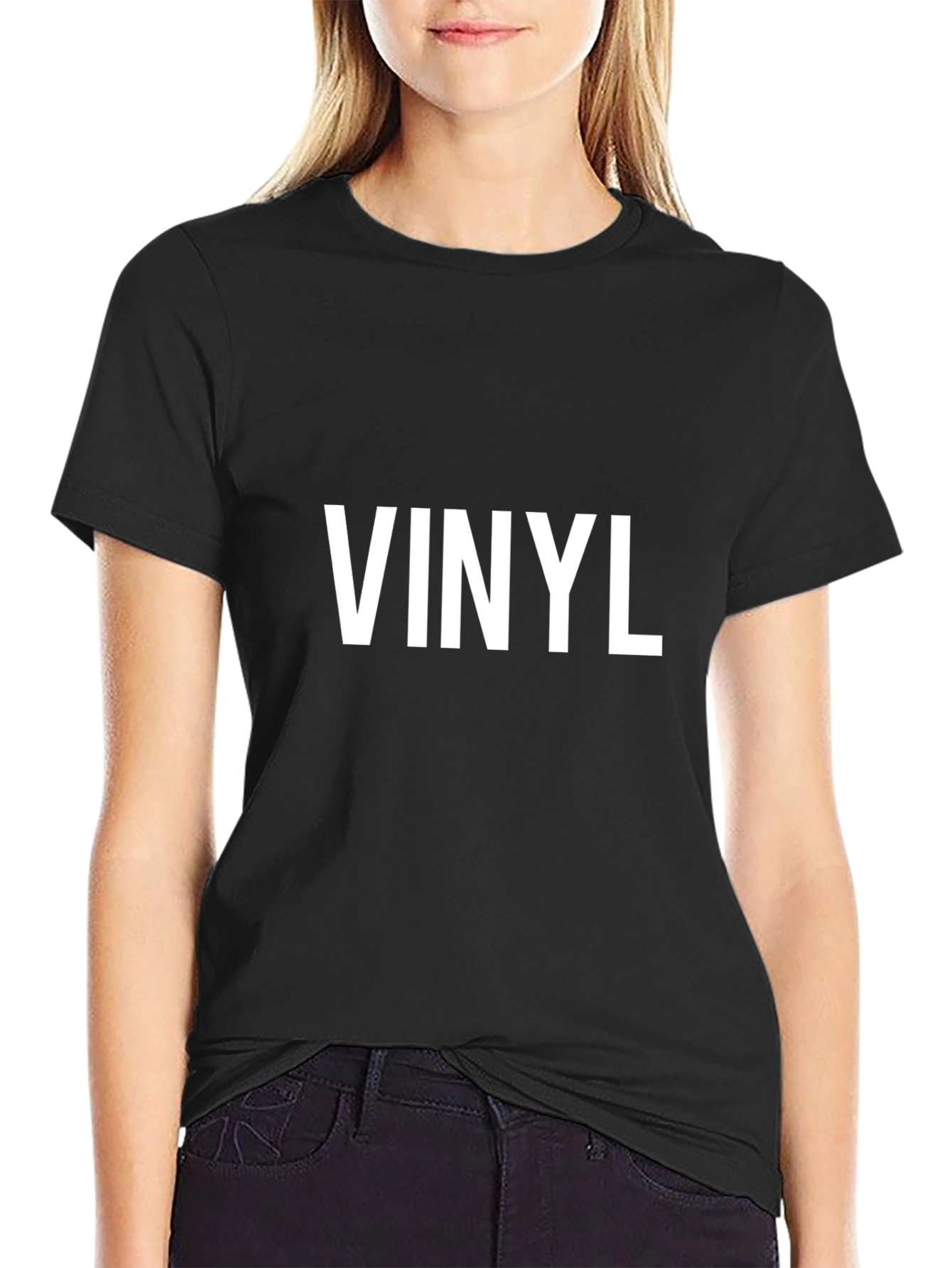 Vinyl Graphic T-Shirt - Classic Black Tee
