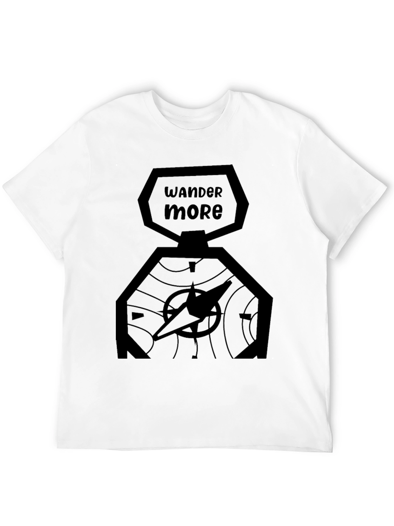Wander More Black Graphic T-Shirt