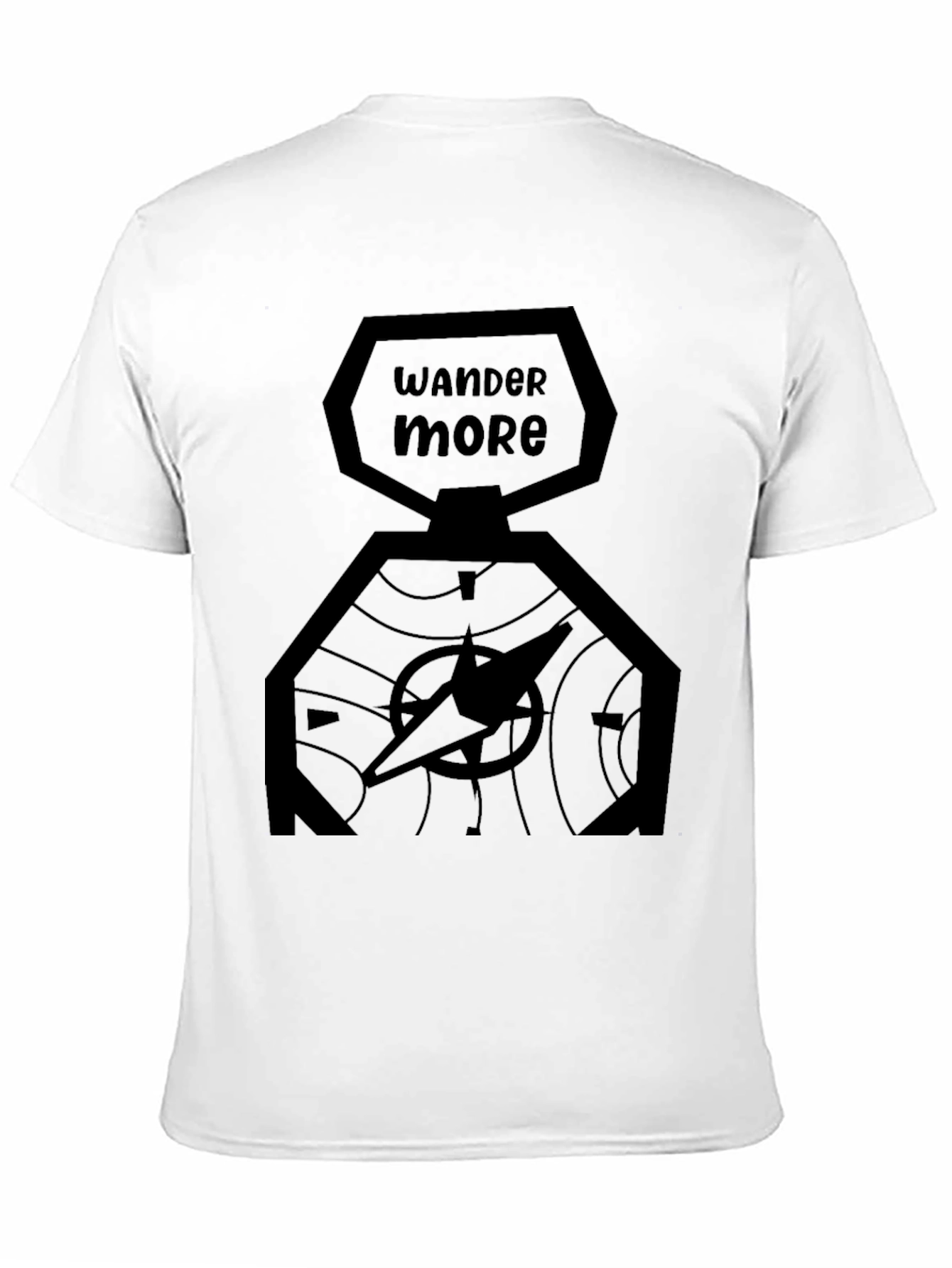 Wander More Black Graphic T-Shirt