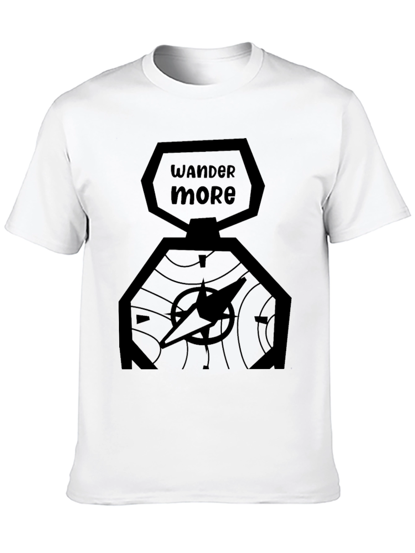 Wander More Black Graphic T-Shirt