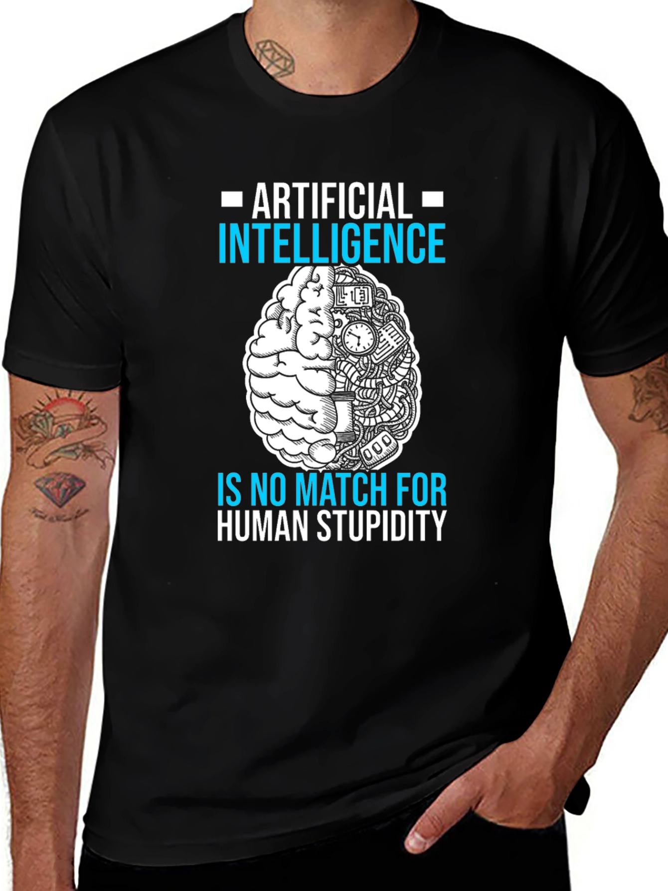 AI vs Human T-Shirt - Funny Graphic Tee