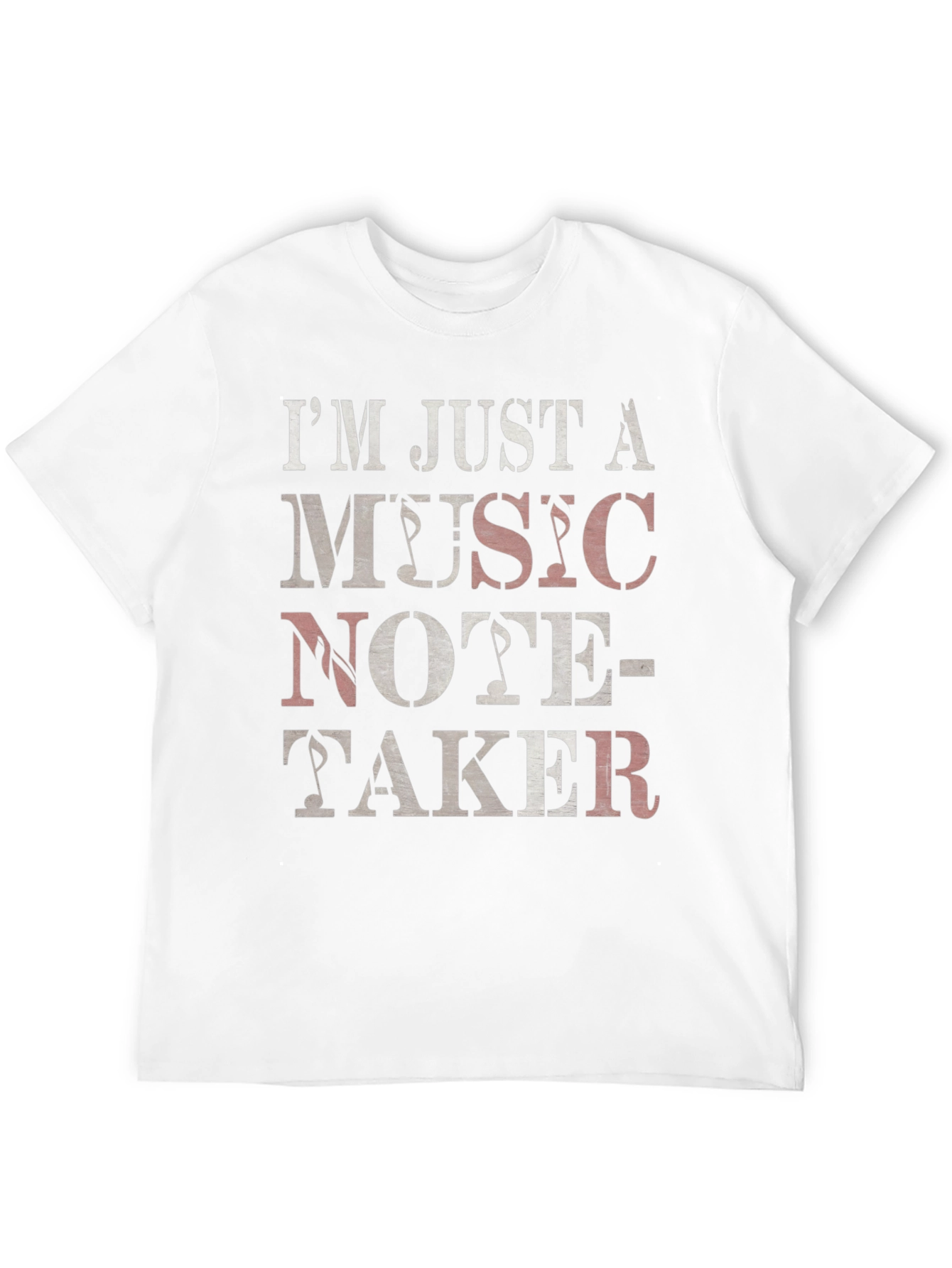 Music Note-Taker Graphic Tee Shirt