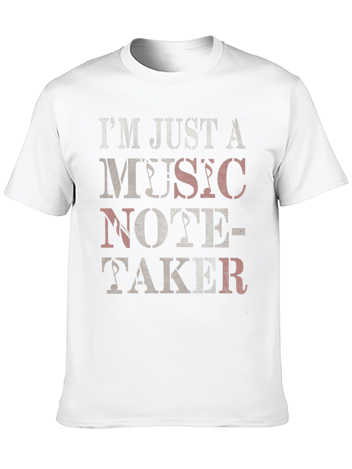 Music Note-Taker Graphic Tee Shirt