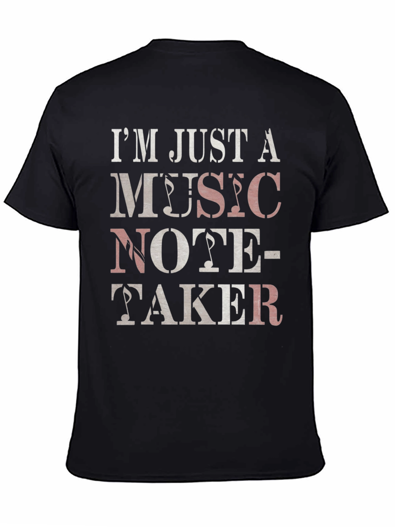 Music Note-Taker Graphic Tee Shirt