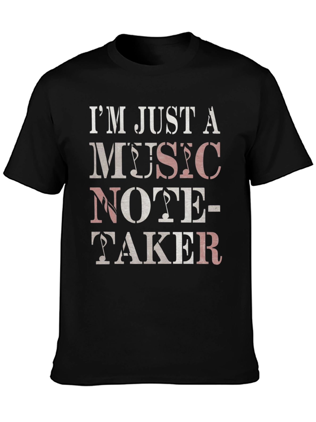 Music Note-Taker Graphic Tee Shirt
