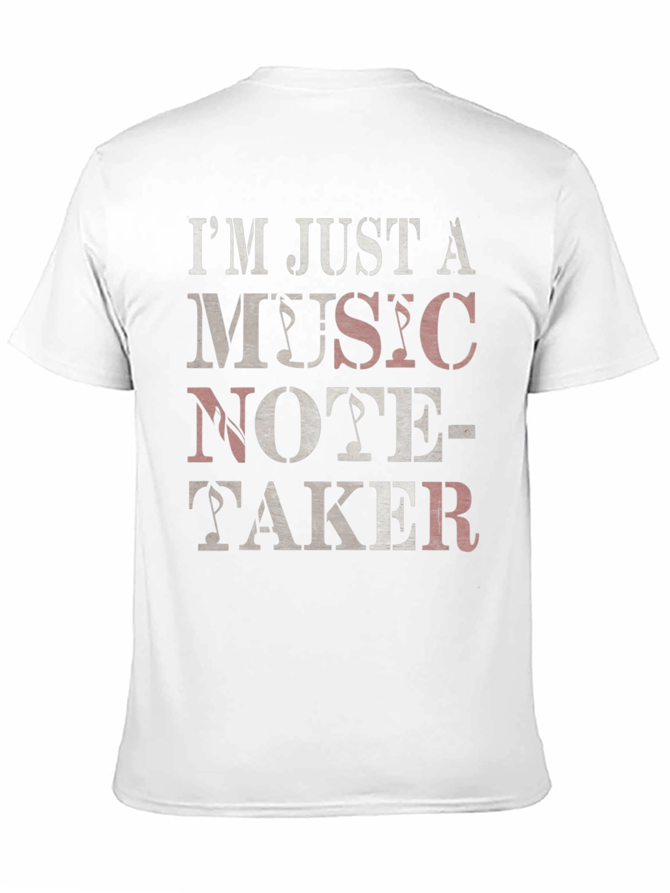 Music Note-Taker Graphic Tee Shirt