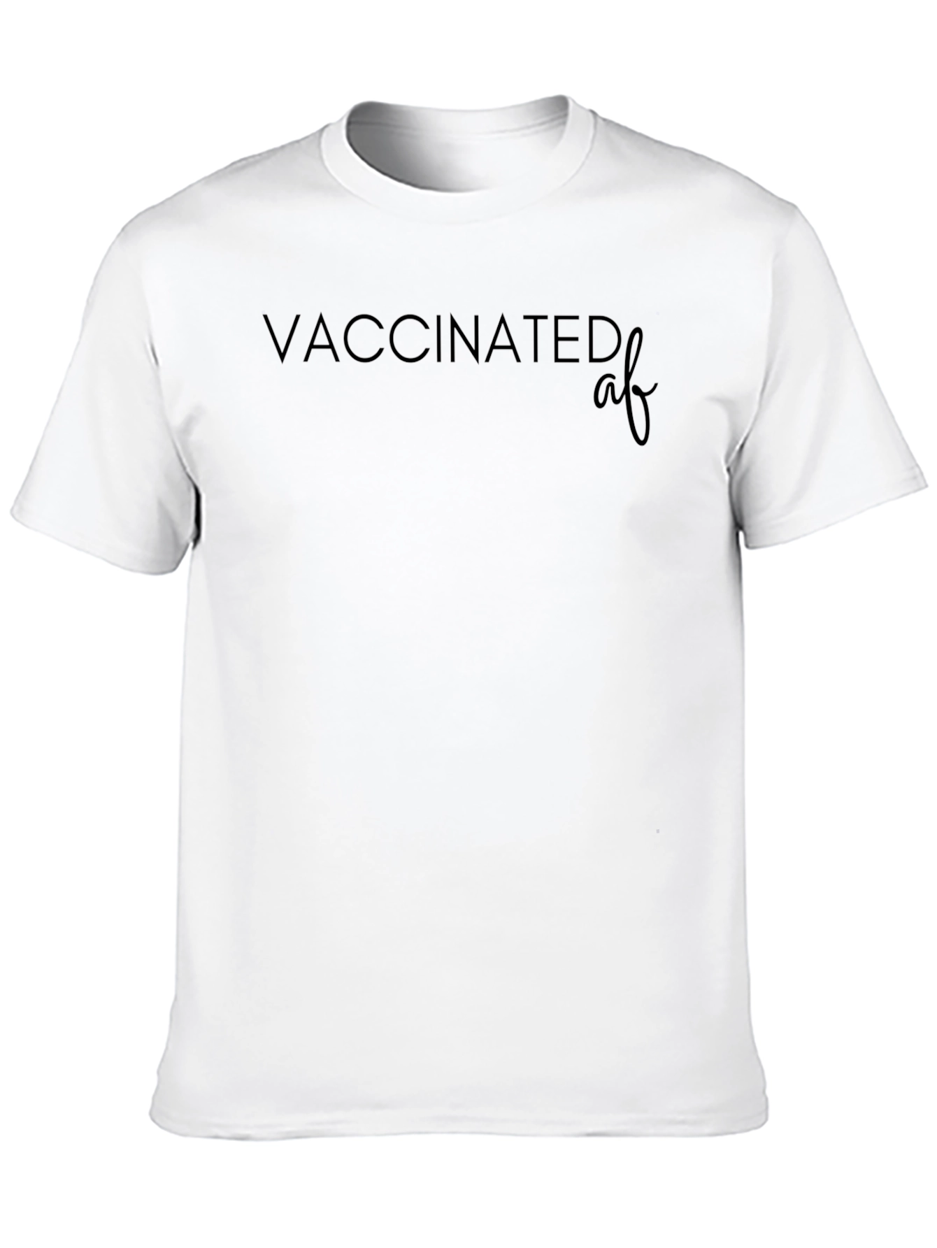 Vaccinated AF Black Graphic Tee