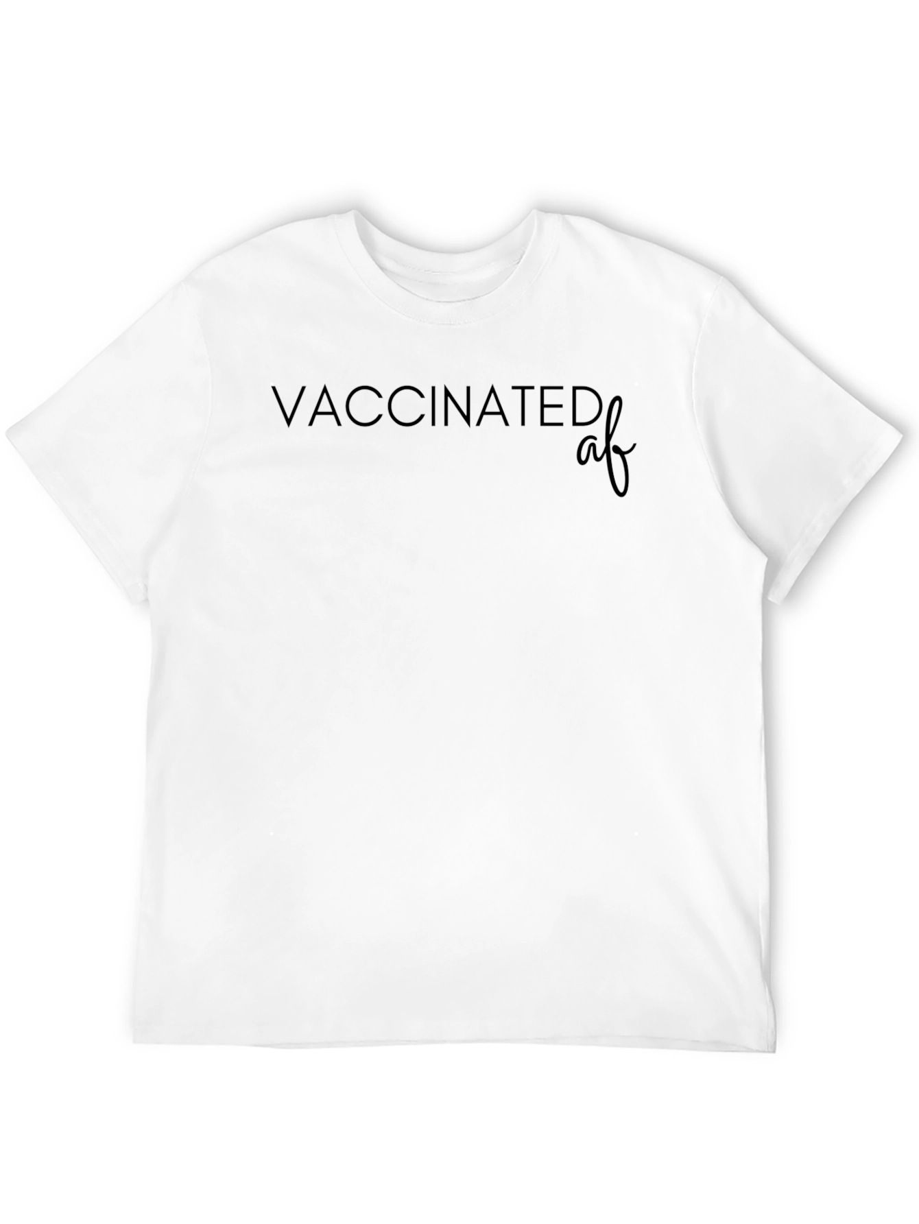 Vaccinated AF Black Graphic Tee