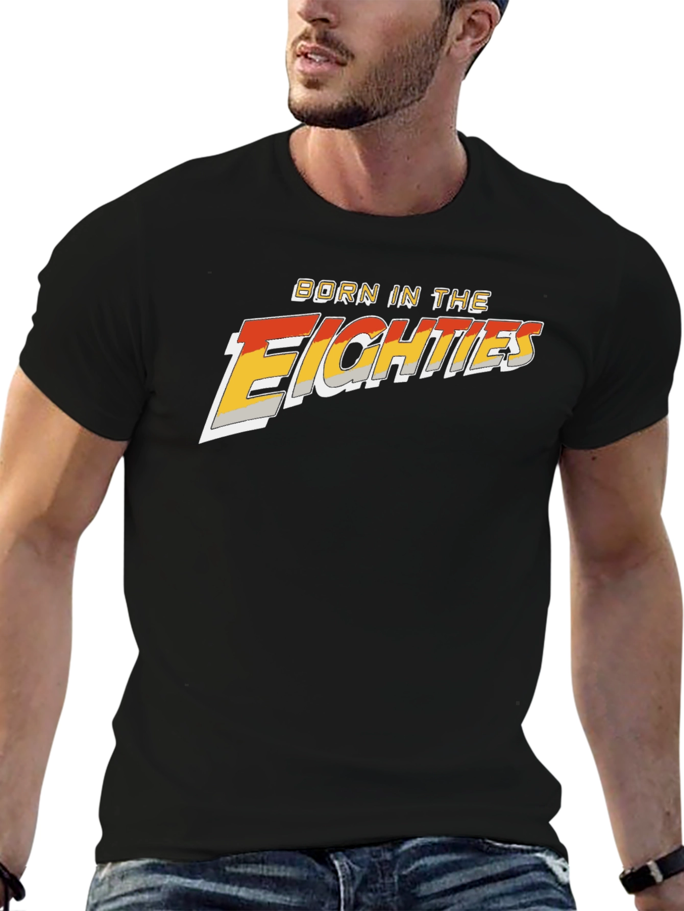 Born in the Eighties Black Graphic Tee