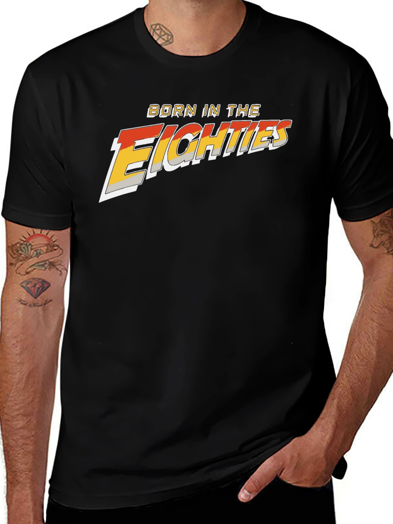 Born in the Eighties Black Graphic Tee