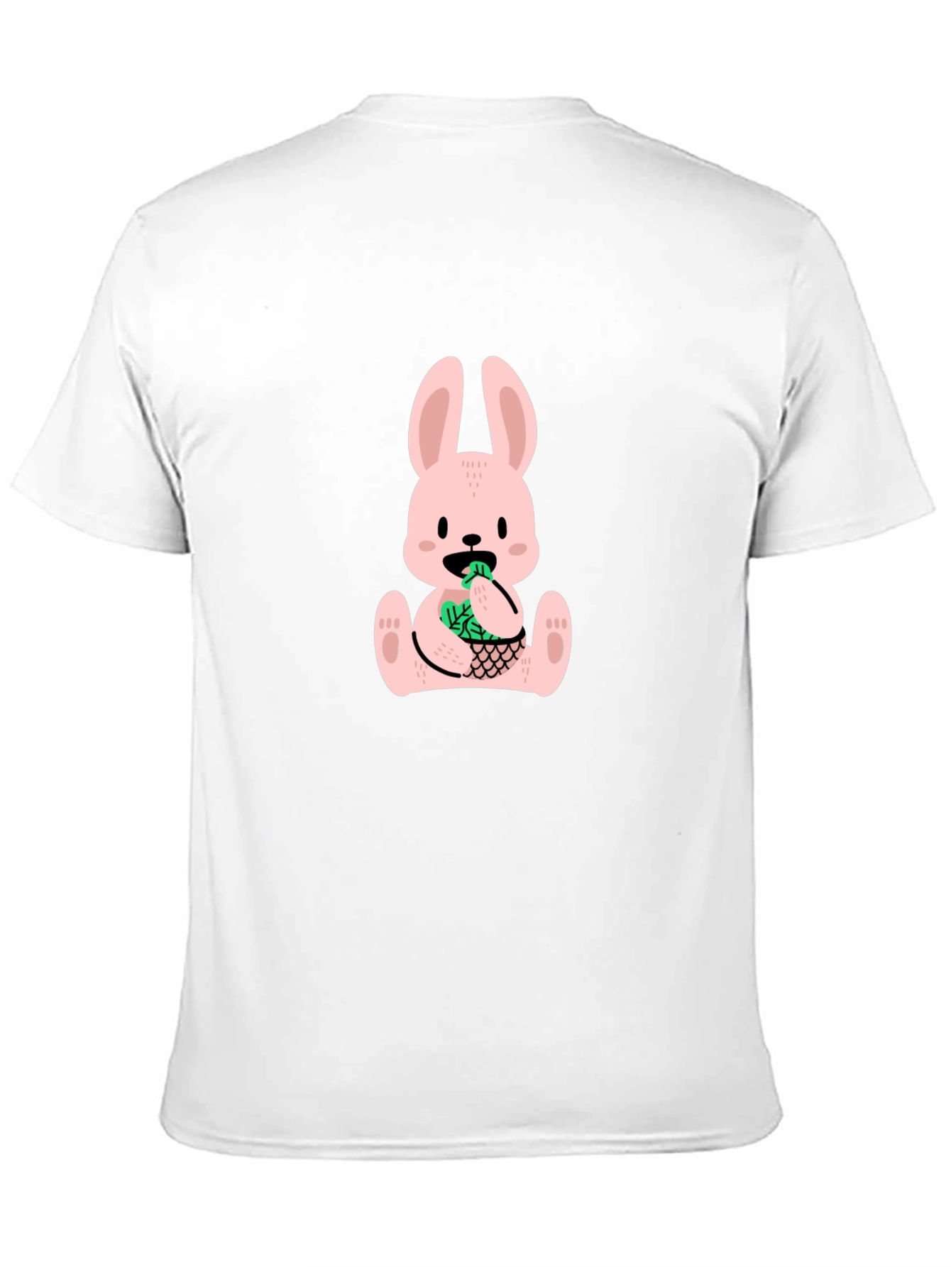 Funny Bunny Graphic Tee - Black Cotton T-Shirt
