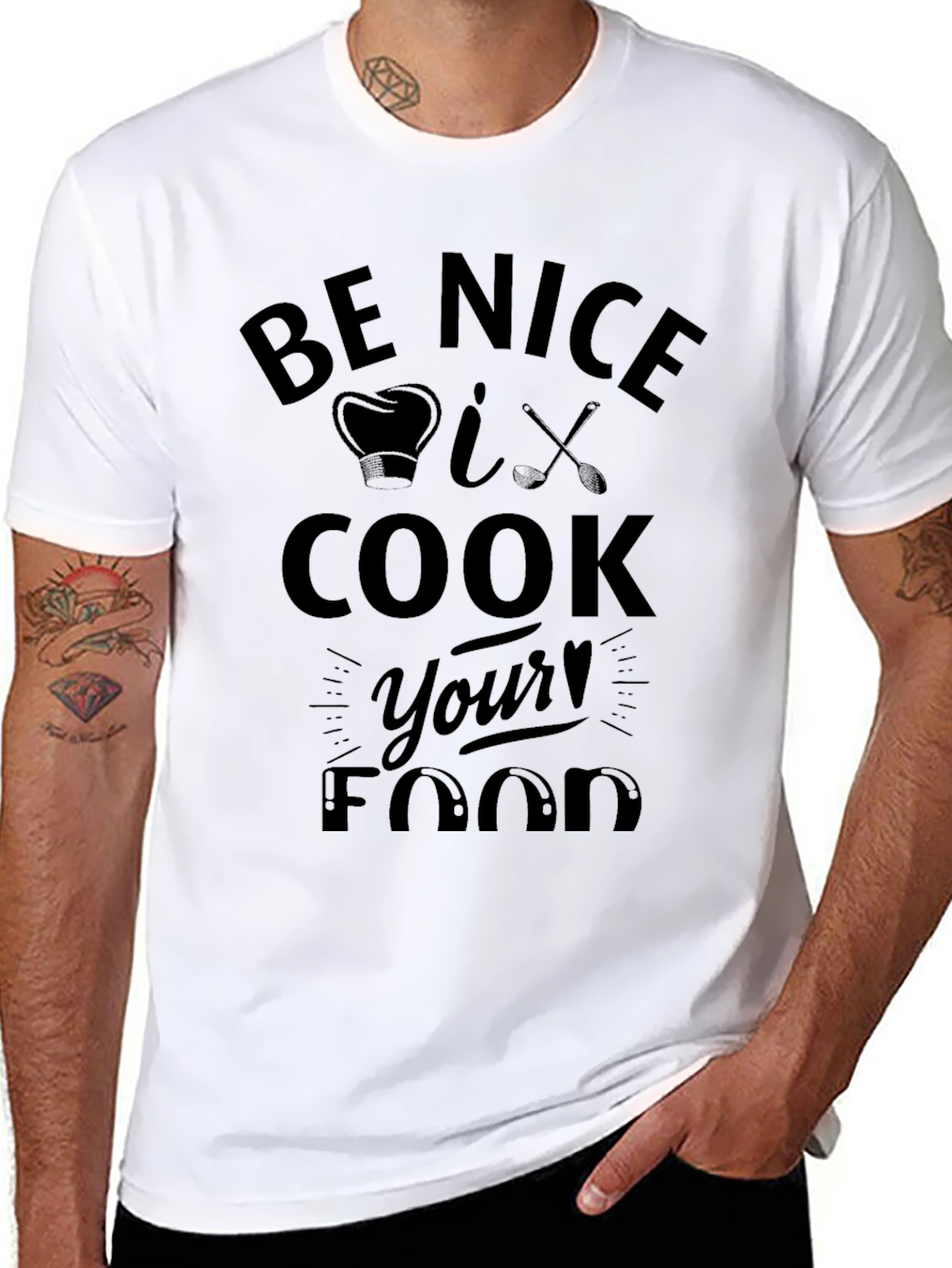 Be Nice I Cook Your Food Black T-Shirt