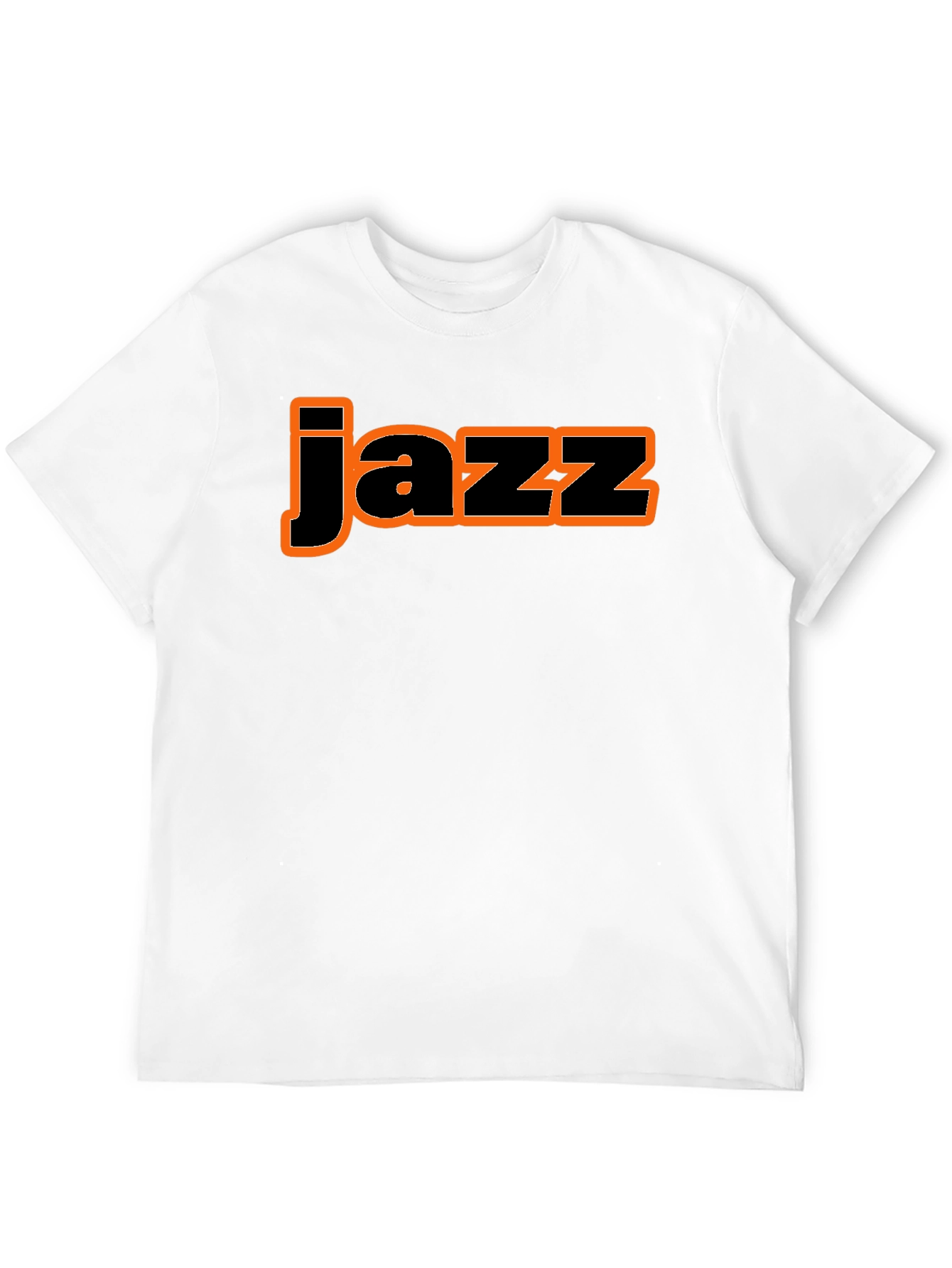 Jazz T-Shirt - Black with Orange Outline