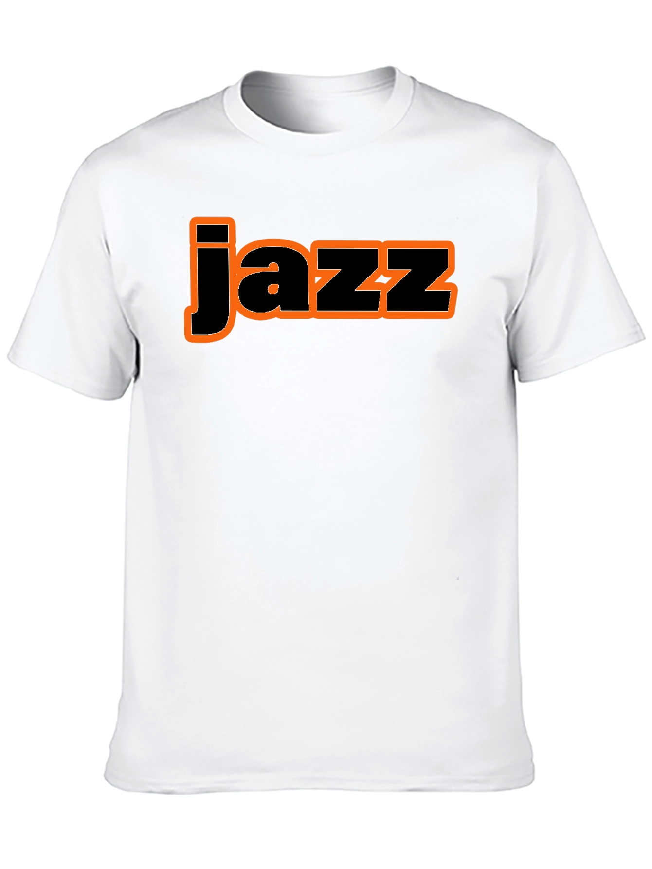 Jazz T-Shirt - Black with Orange Outline
