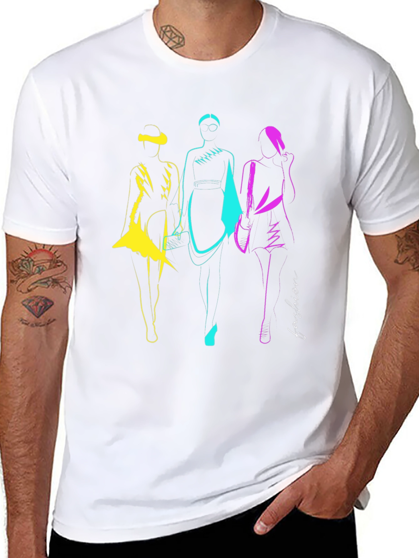 Fashion Women Graphic Tee - Stylish Design