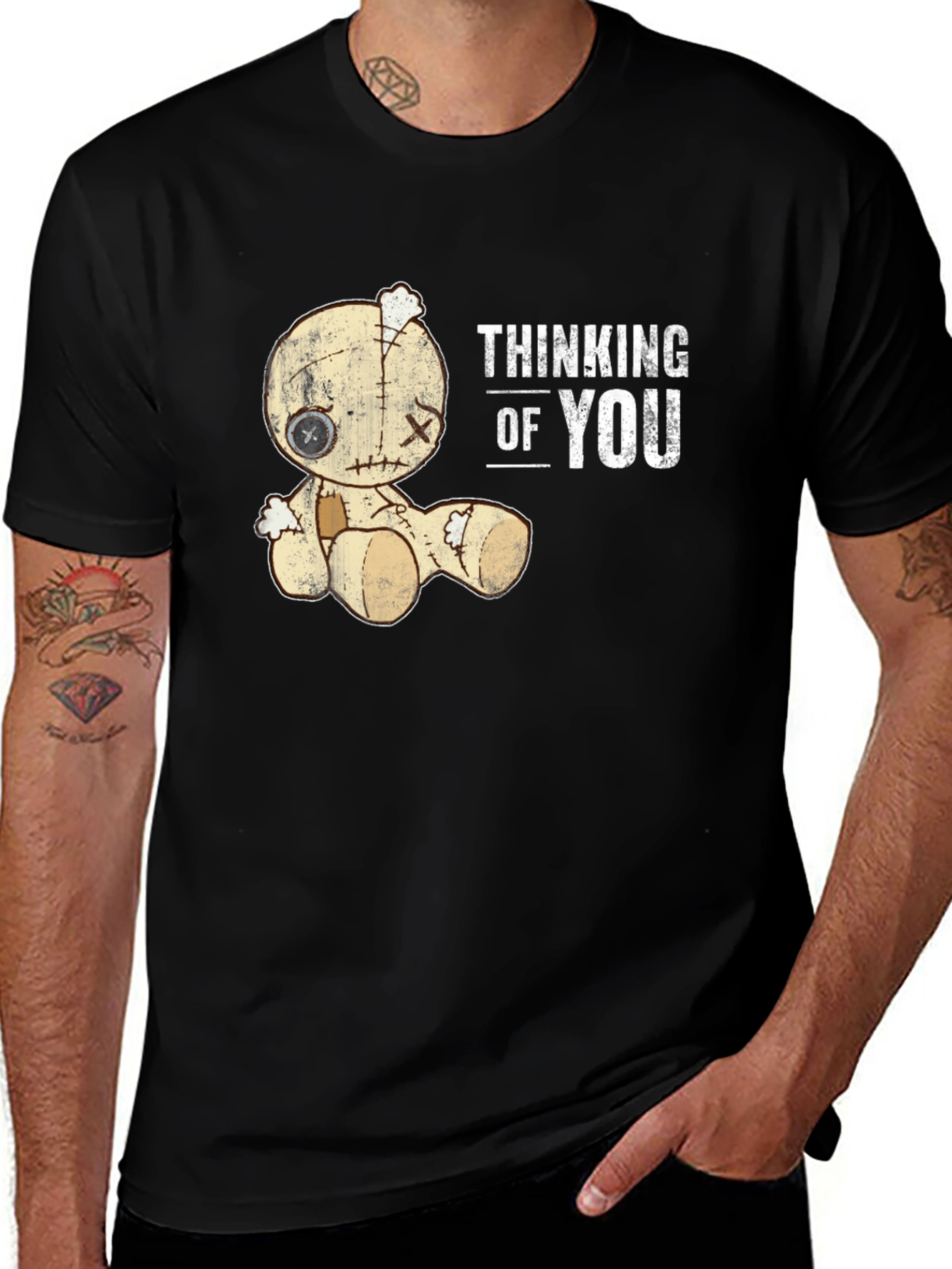 Thinking Of You Voodoo Doll Graphic T-Shirt