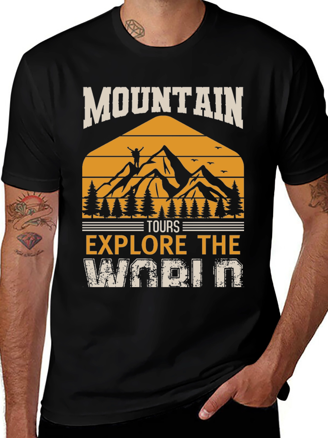 Mountain Tours Explore the World Graphic Tee