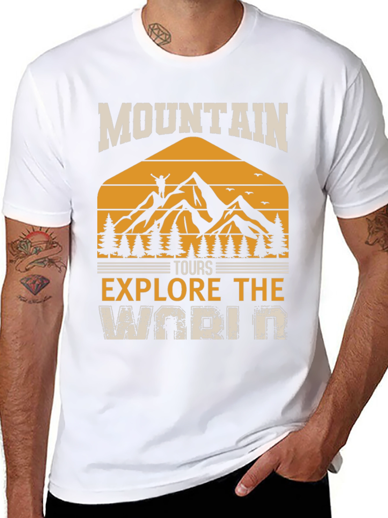 Mountain Tours Explore the World Graphic Tee