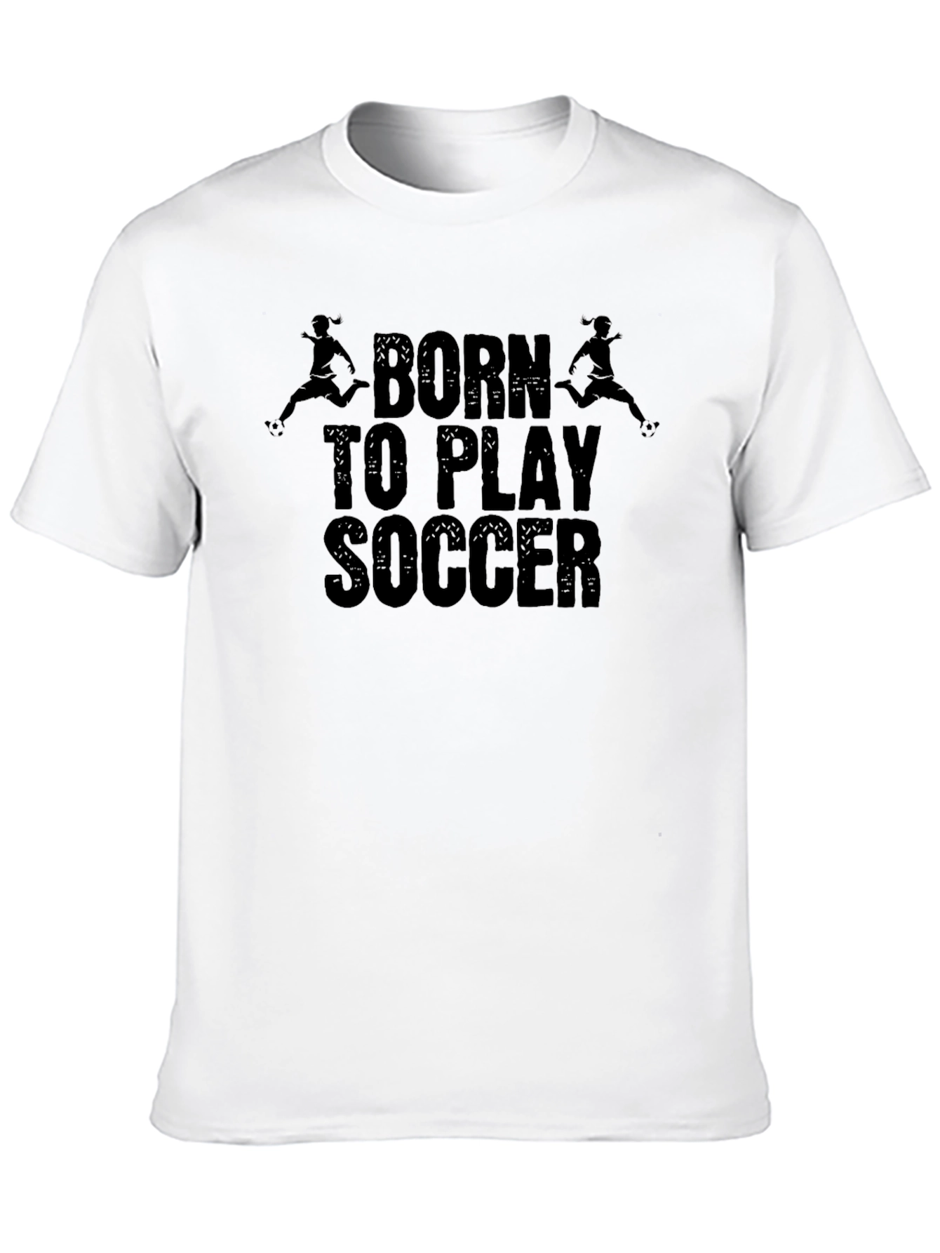 Born to Play Soccer Black Graphic Tee