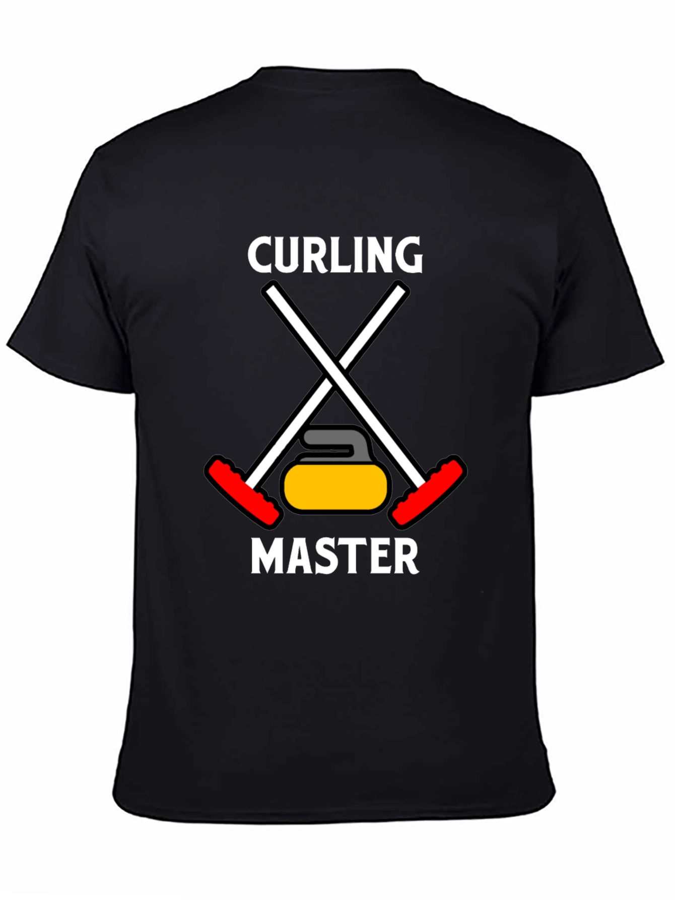 Curling Master Graphic T-Shirt -  Black