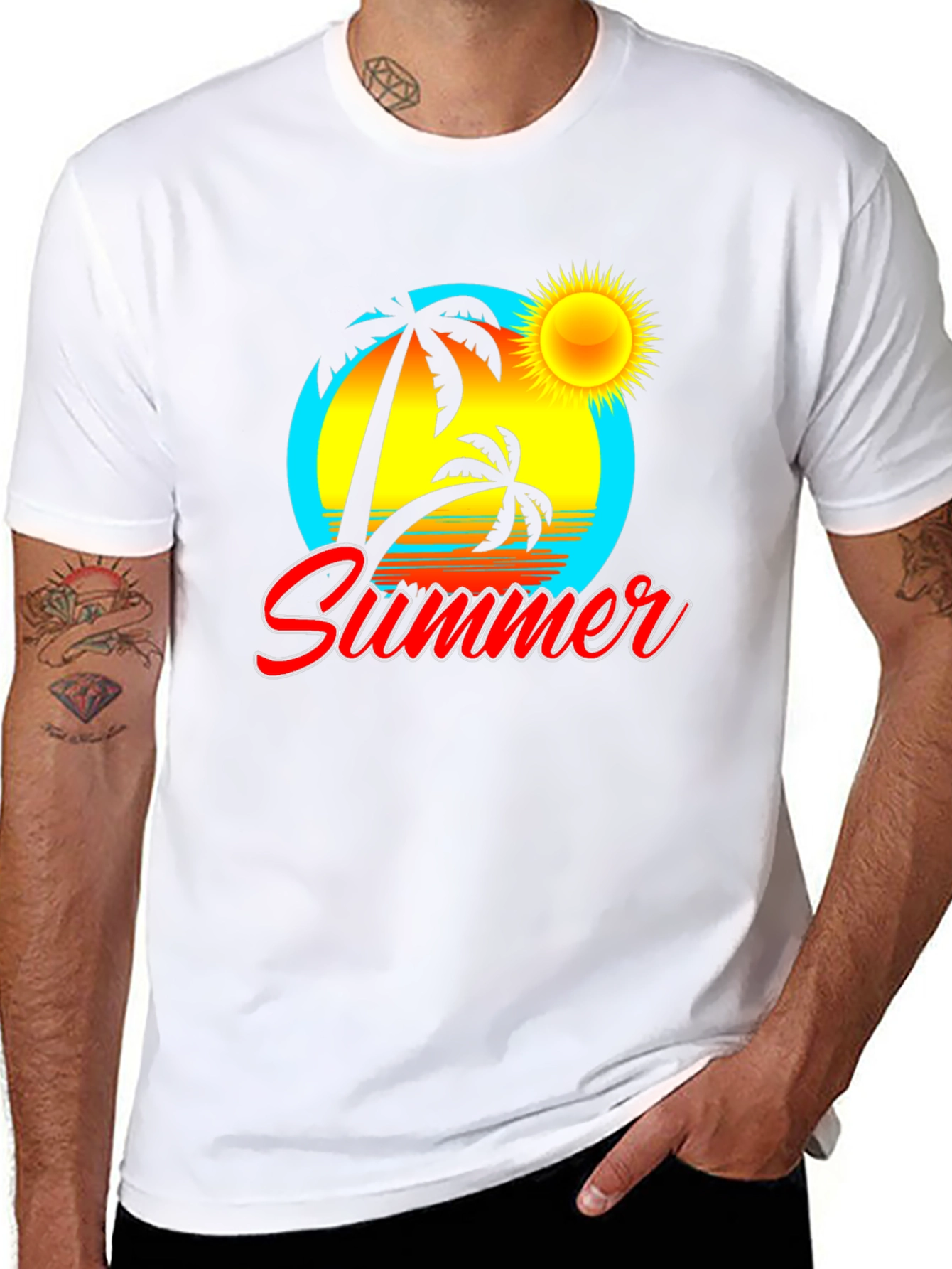 Summer Vibe Black Graphic Tee