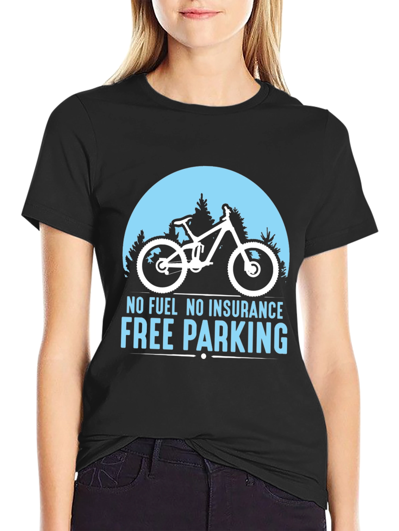 No Fuel Free Parking MTB Black T-Shirt
