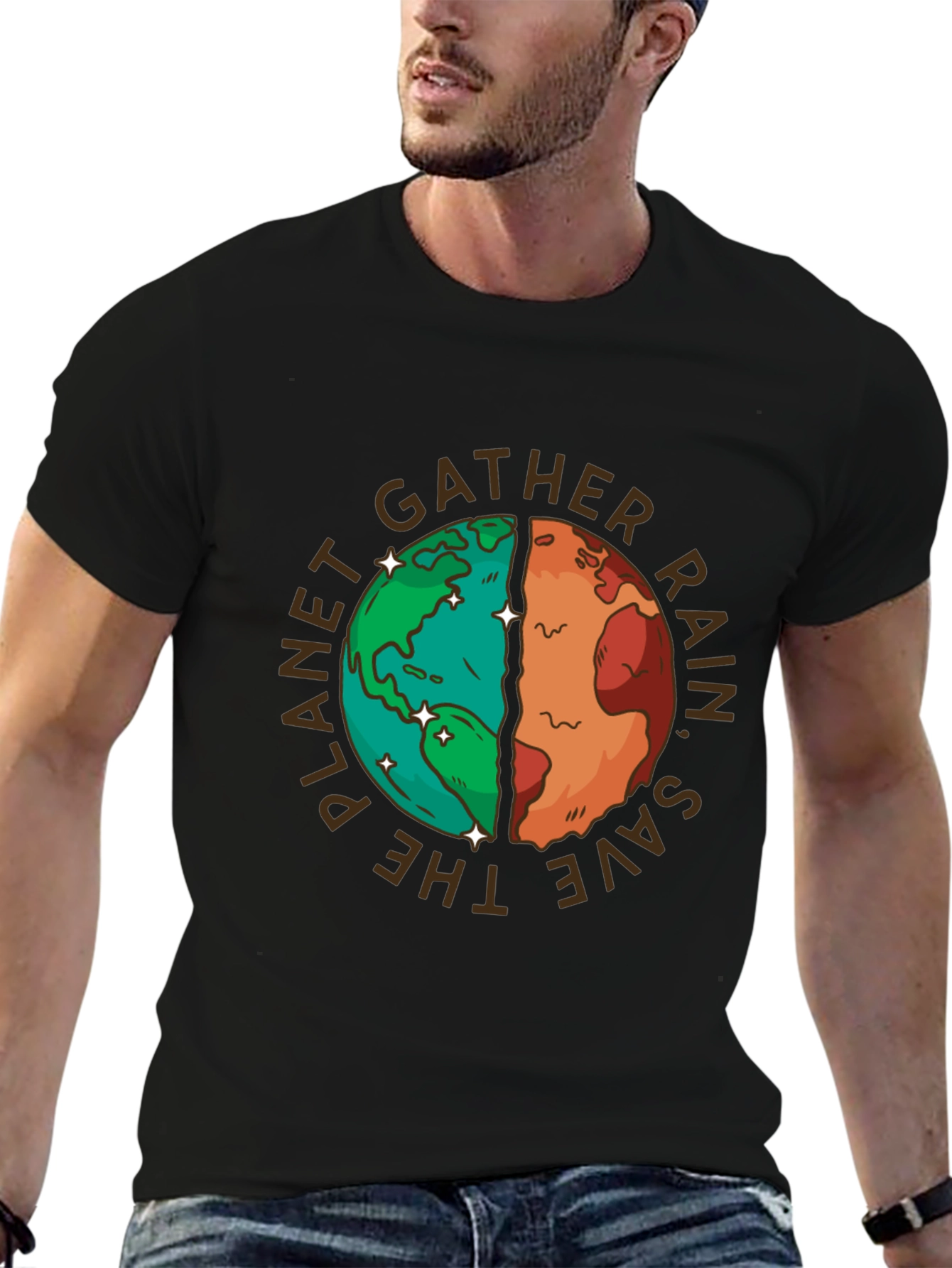Planet Earth Graphic T-Shirt - Save the Planet
