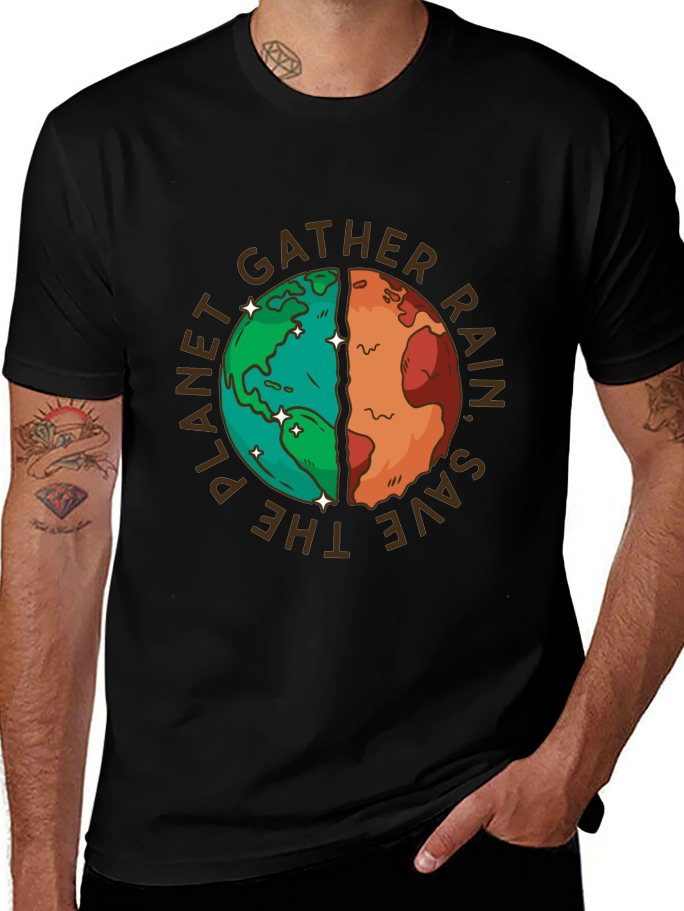 Planet Earth Graphic T-Shirt - Save the Planet