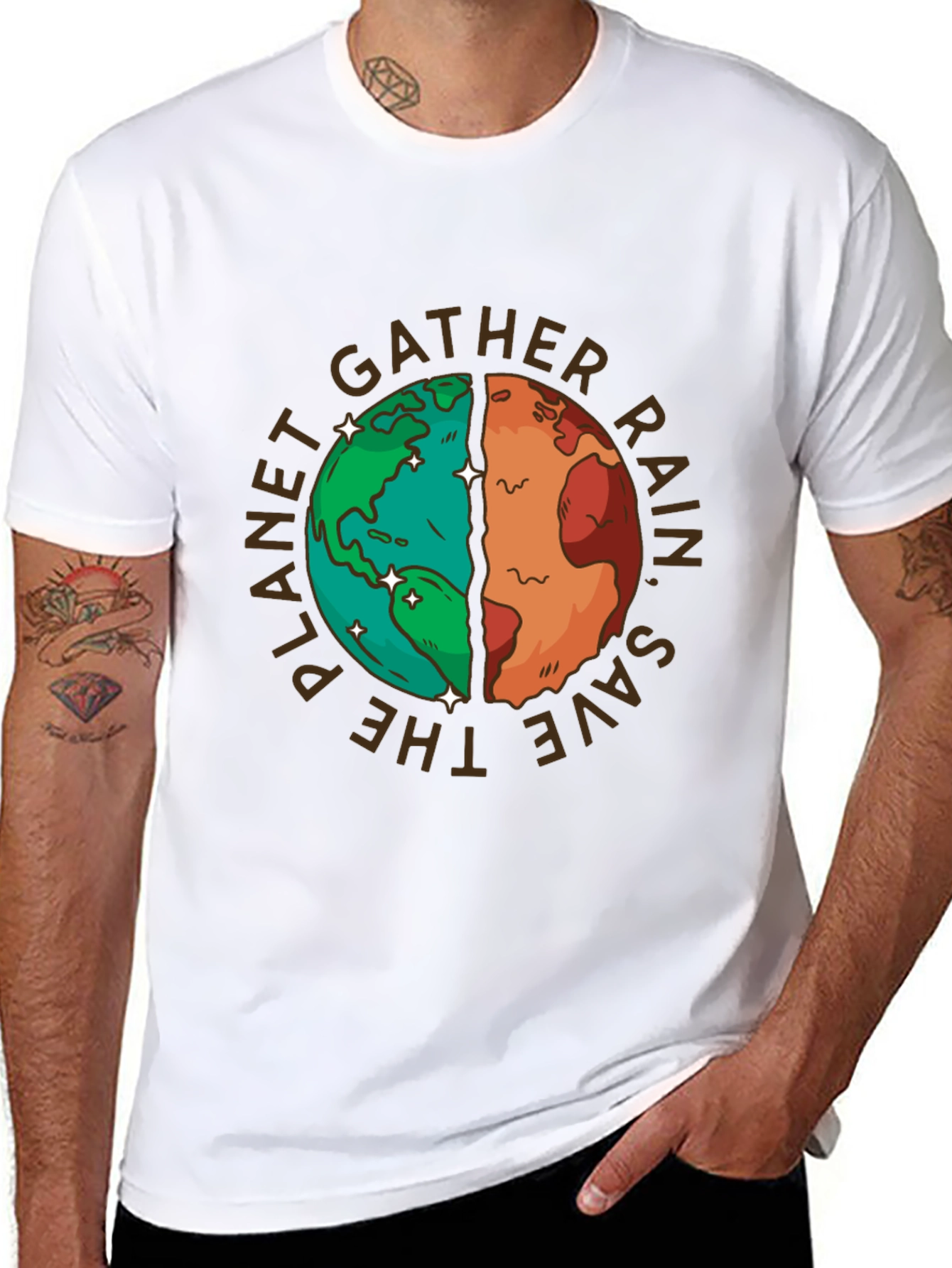 Planet Earth Graphic T-Shirt - Save the Planet