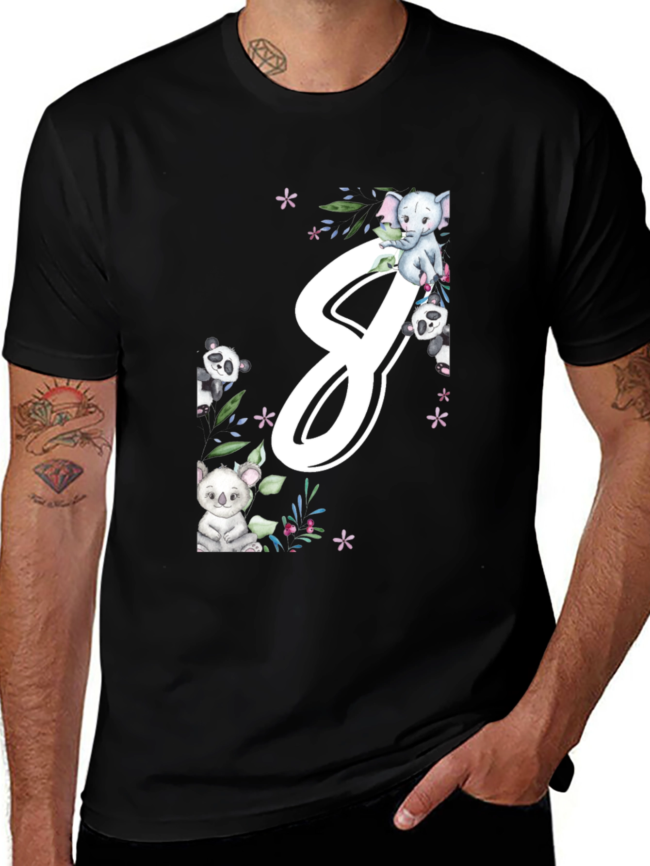Cute Animal Number 8 T-Shirt