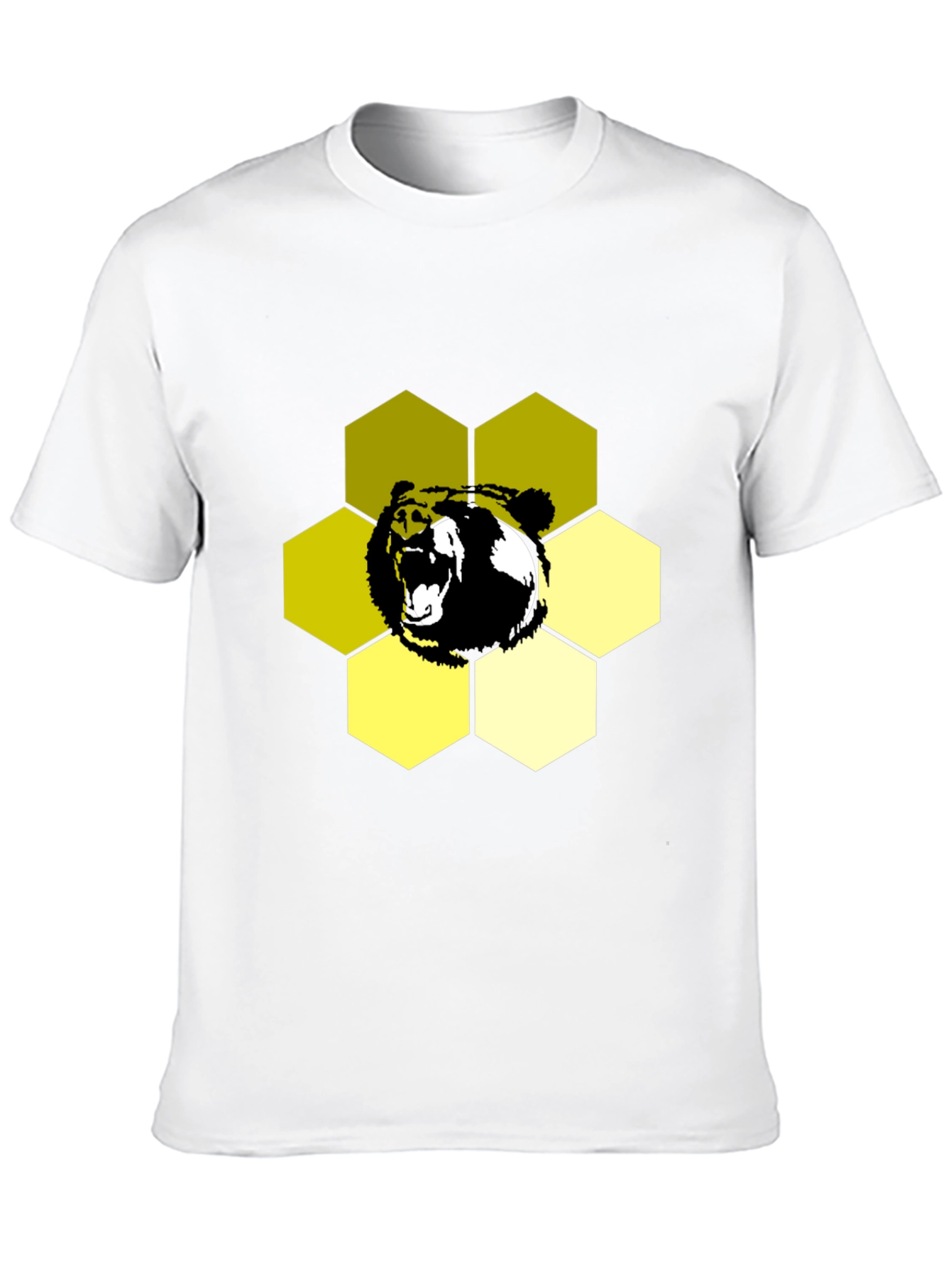 Bear Hexagon Graphic Tee - Black