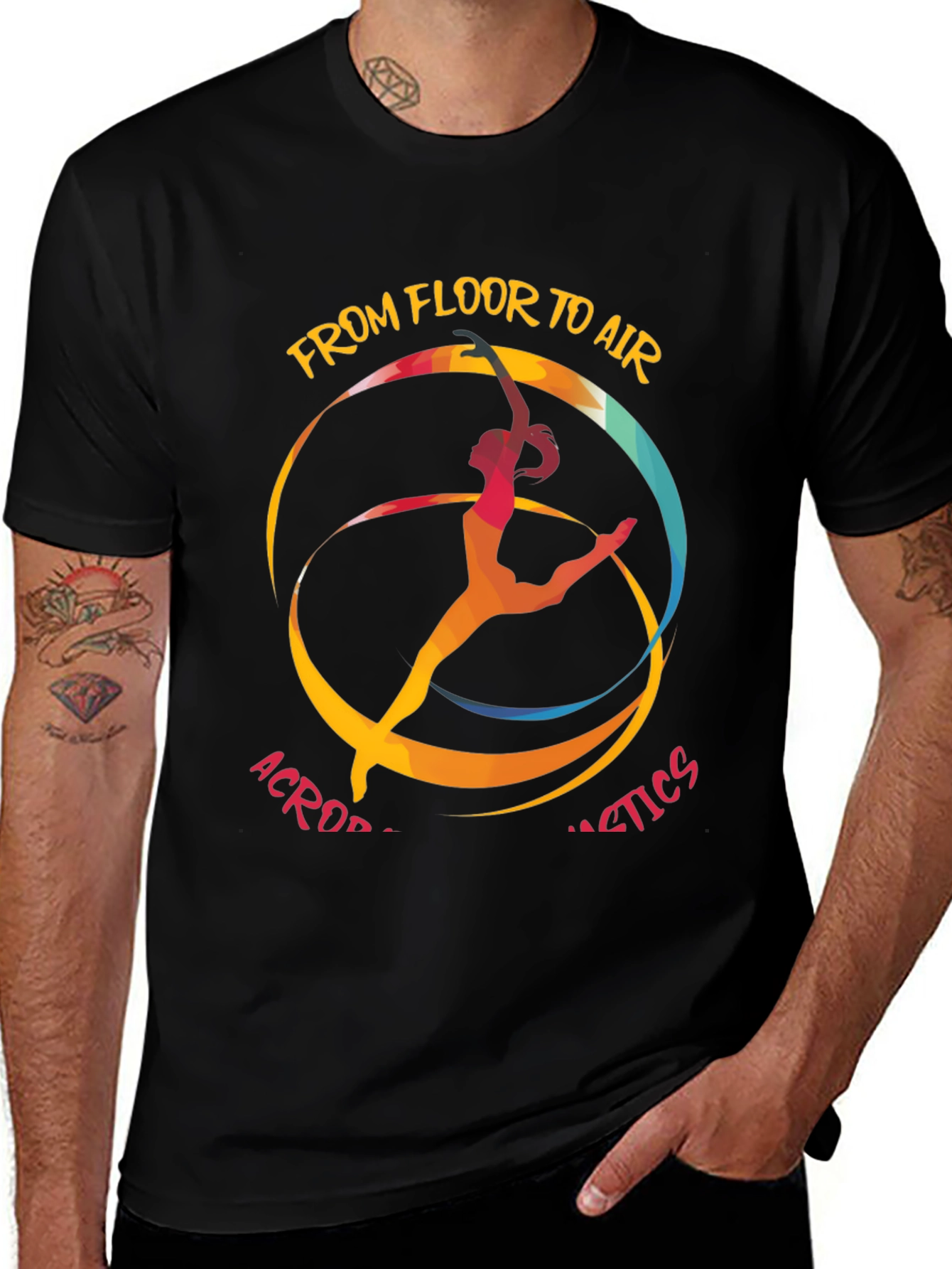 Acrobatics T-Shirt: From Floor to Air Graphic Tee