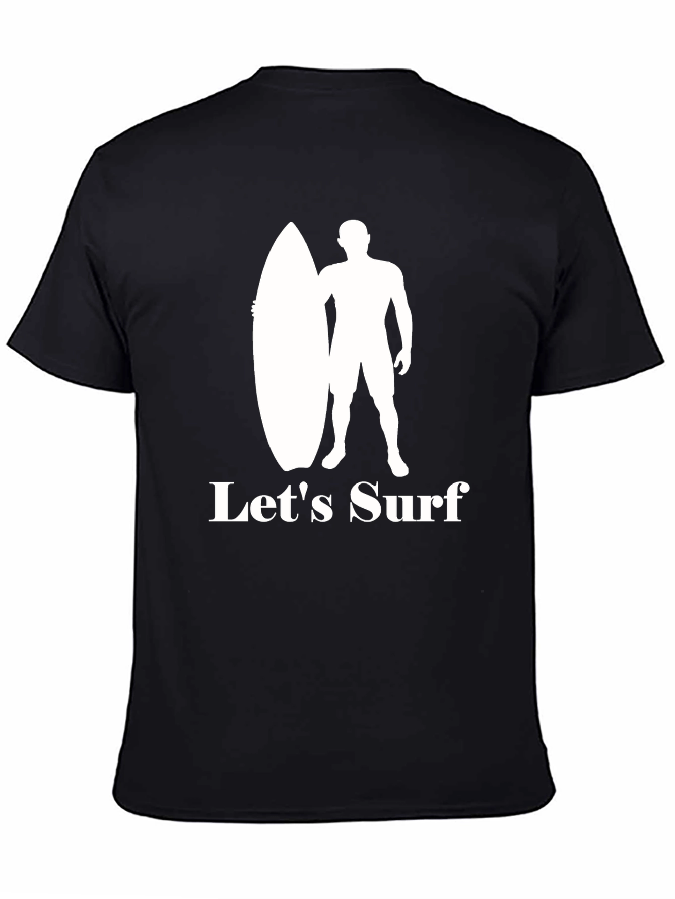 Lets Surf Graphic Tee - Surfer Silhouette