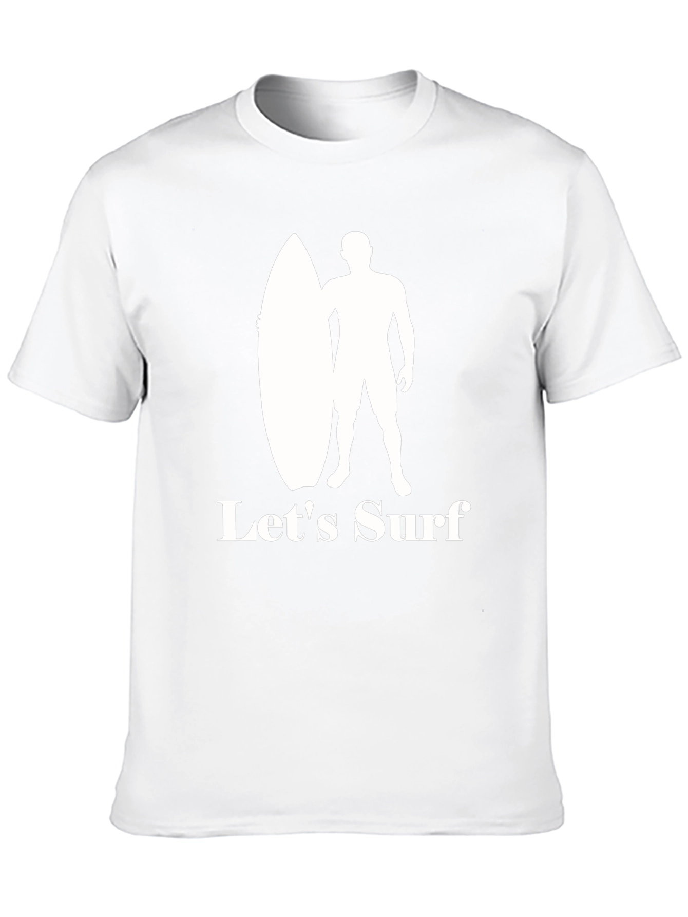 Lets Surf Graphic Tee - Surfer Silhouette