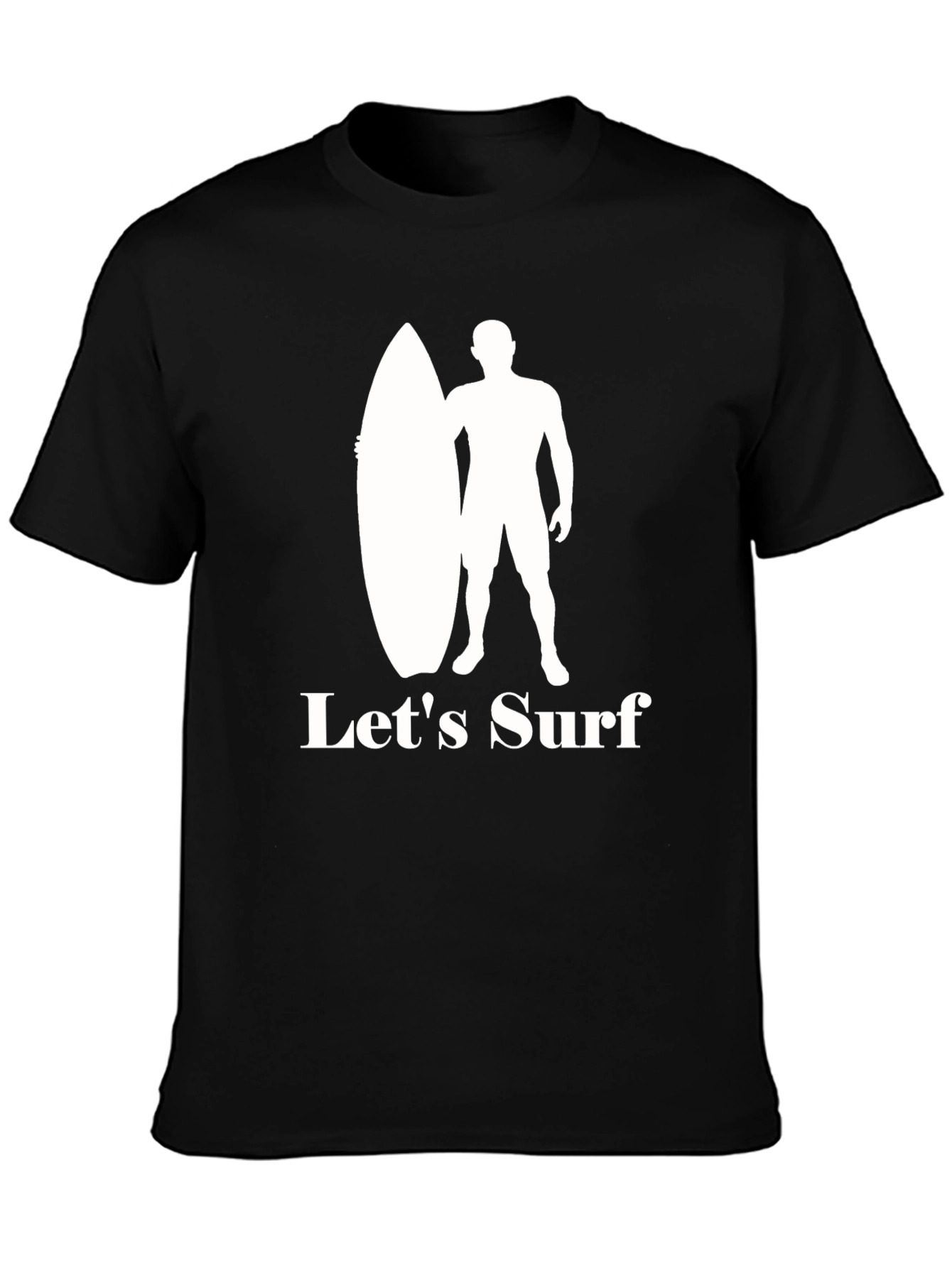 Lets Surf Graphic Tee - Surfer Silhouette