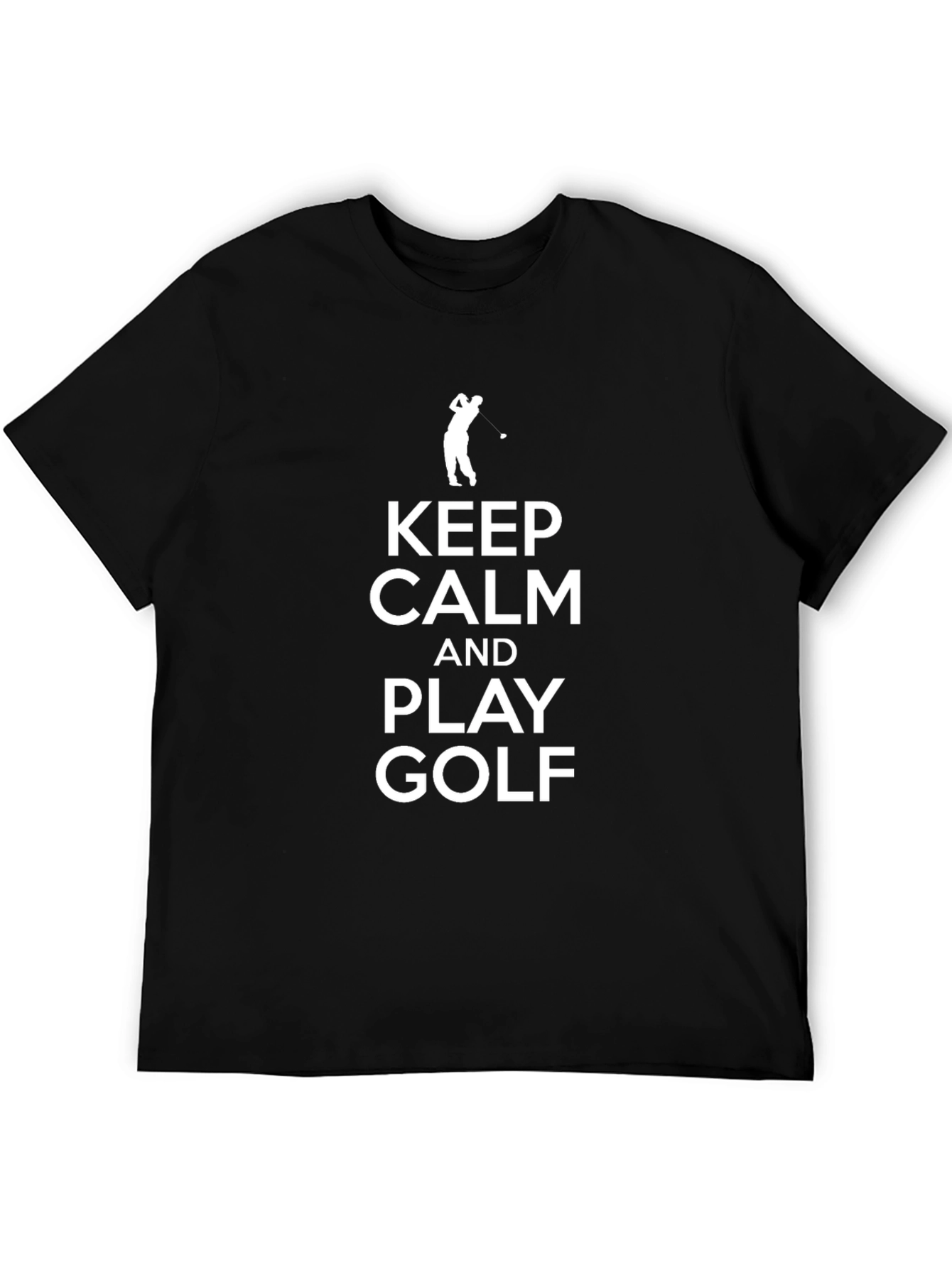 Keep Calm Play Golf Black T-Shirt