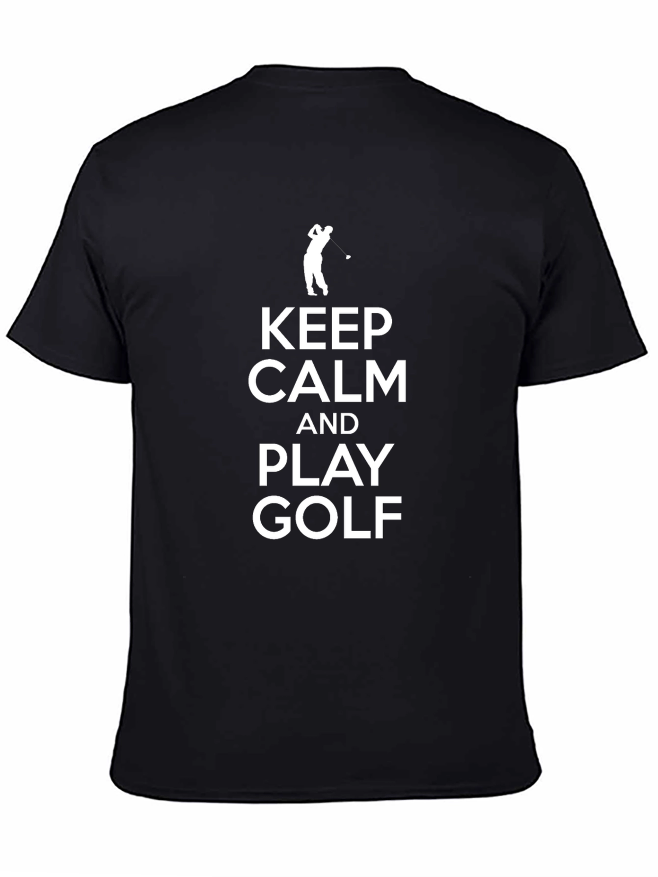 Keep Calm Play Golf Black T-Shirt