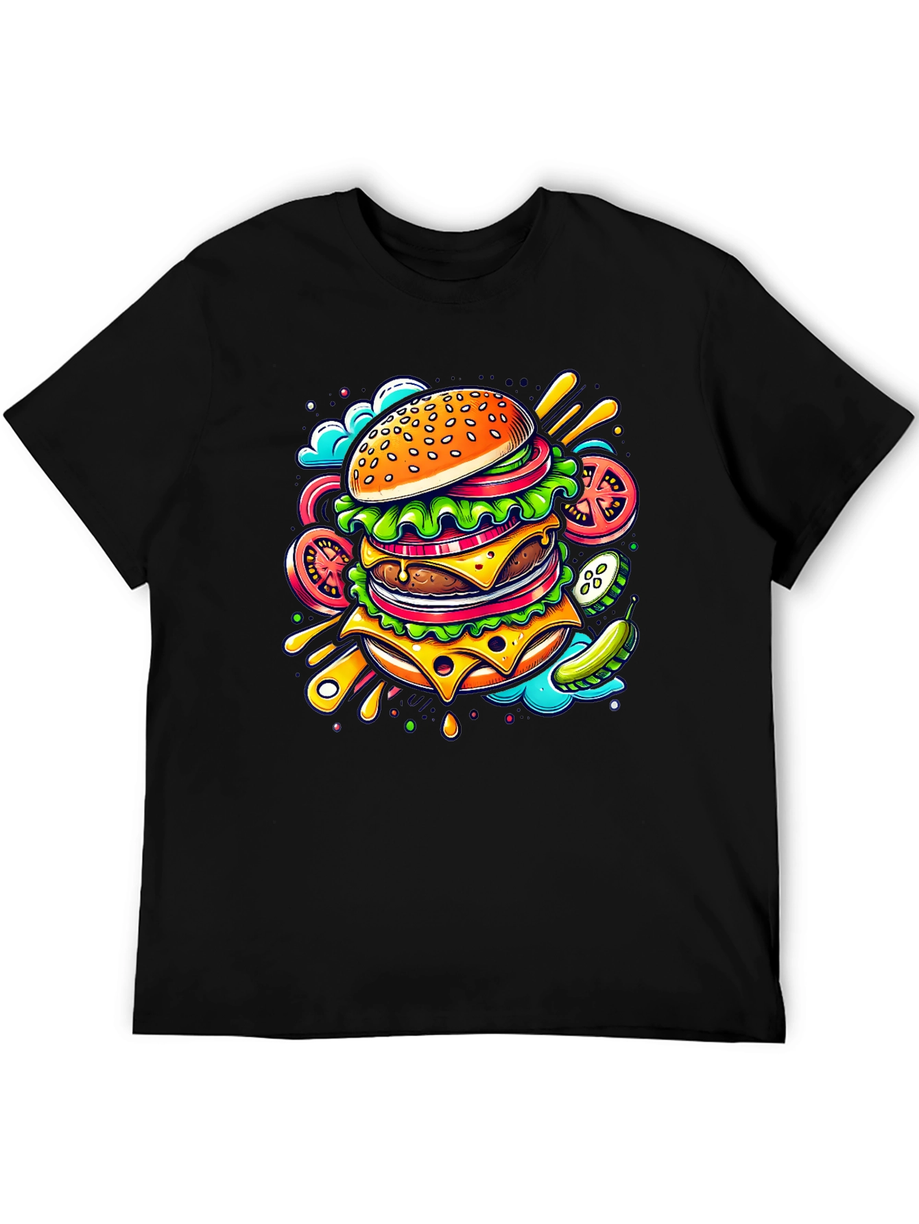 Burger Graphic Tee - Stylish Comfort
