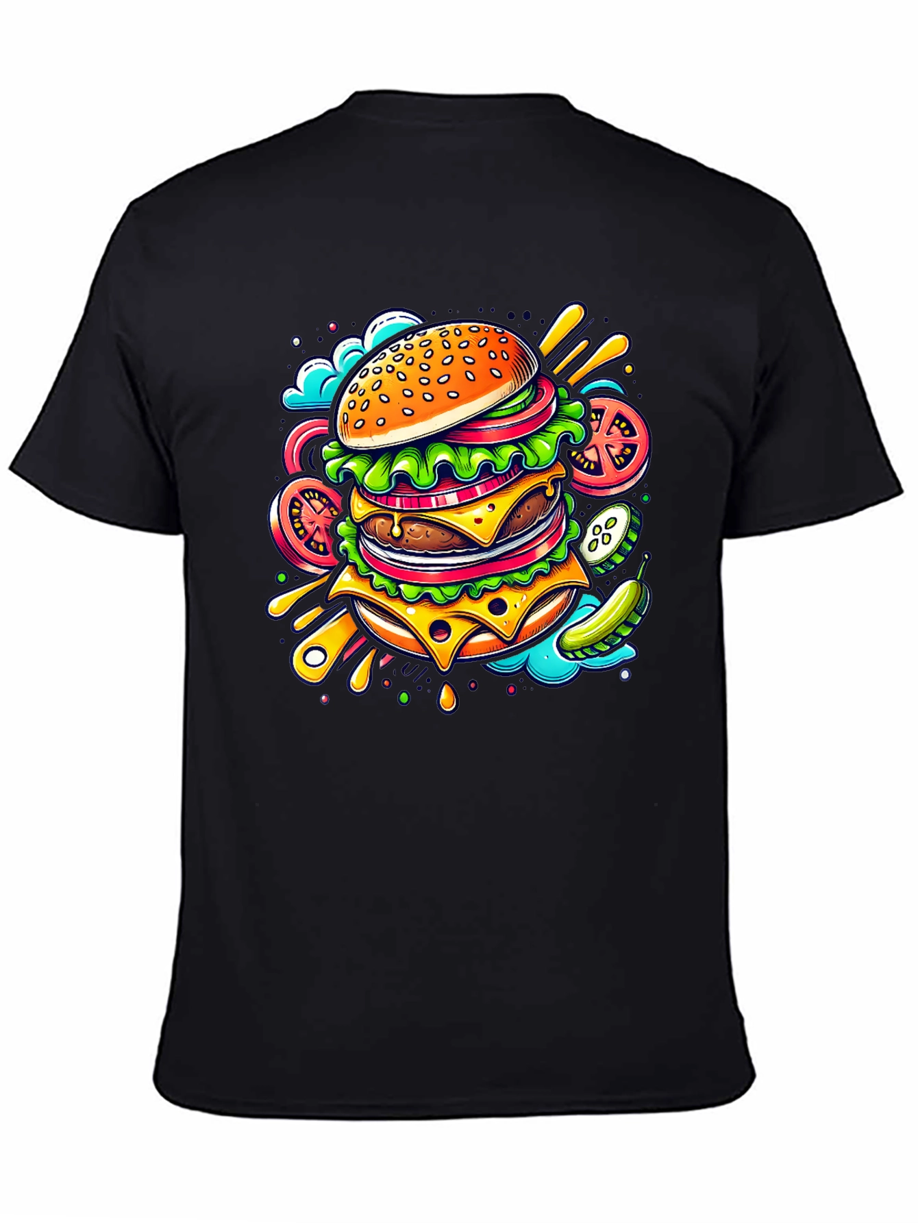 Burger Graphic Tee - Stylish Comfort