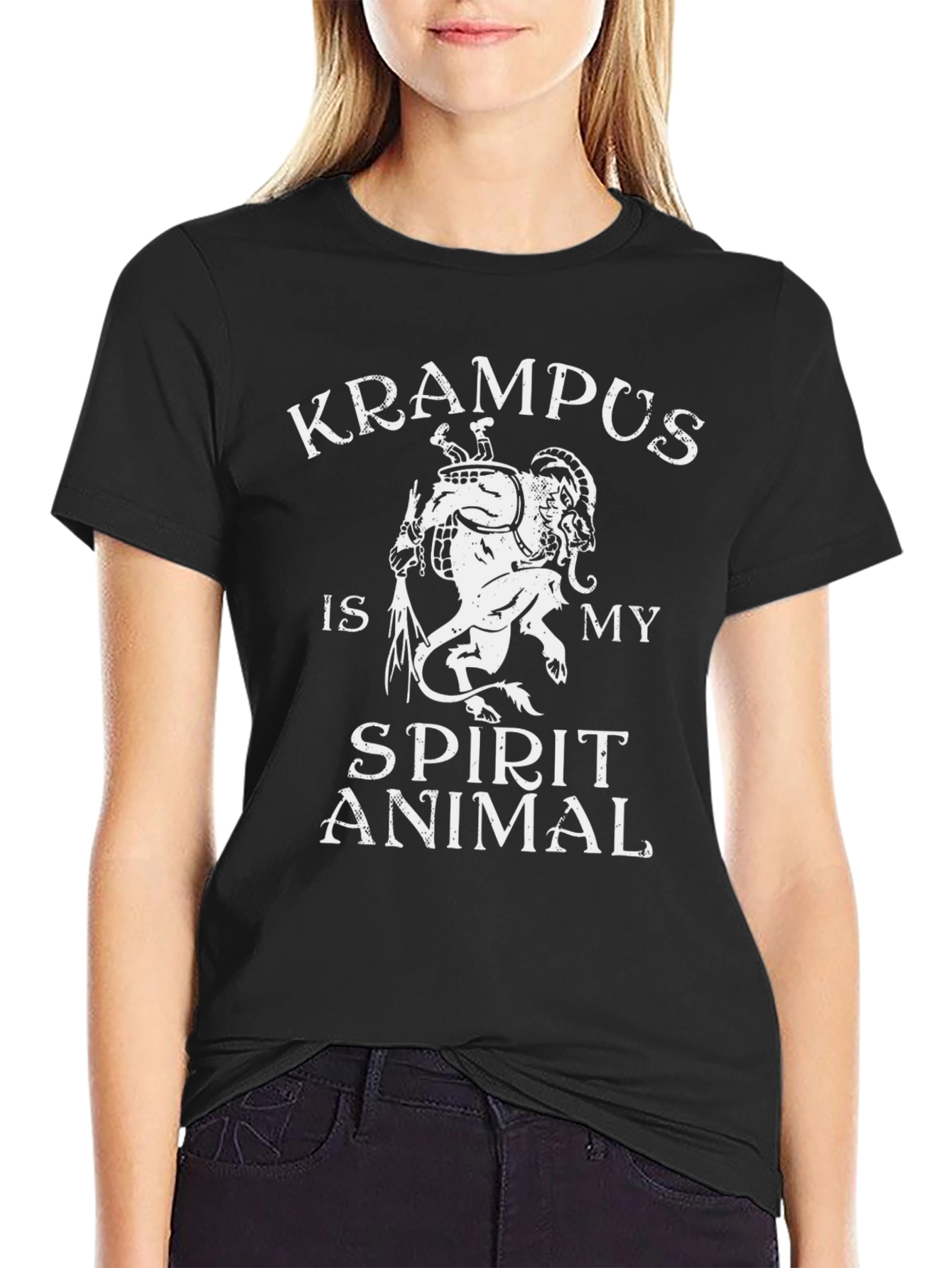 Krampus Spirit Animal Black T-Shirt